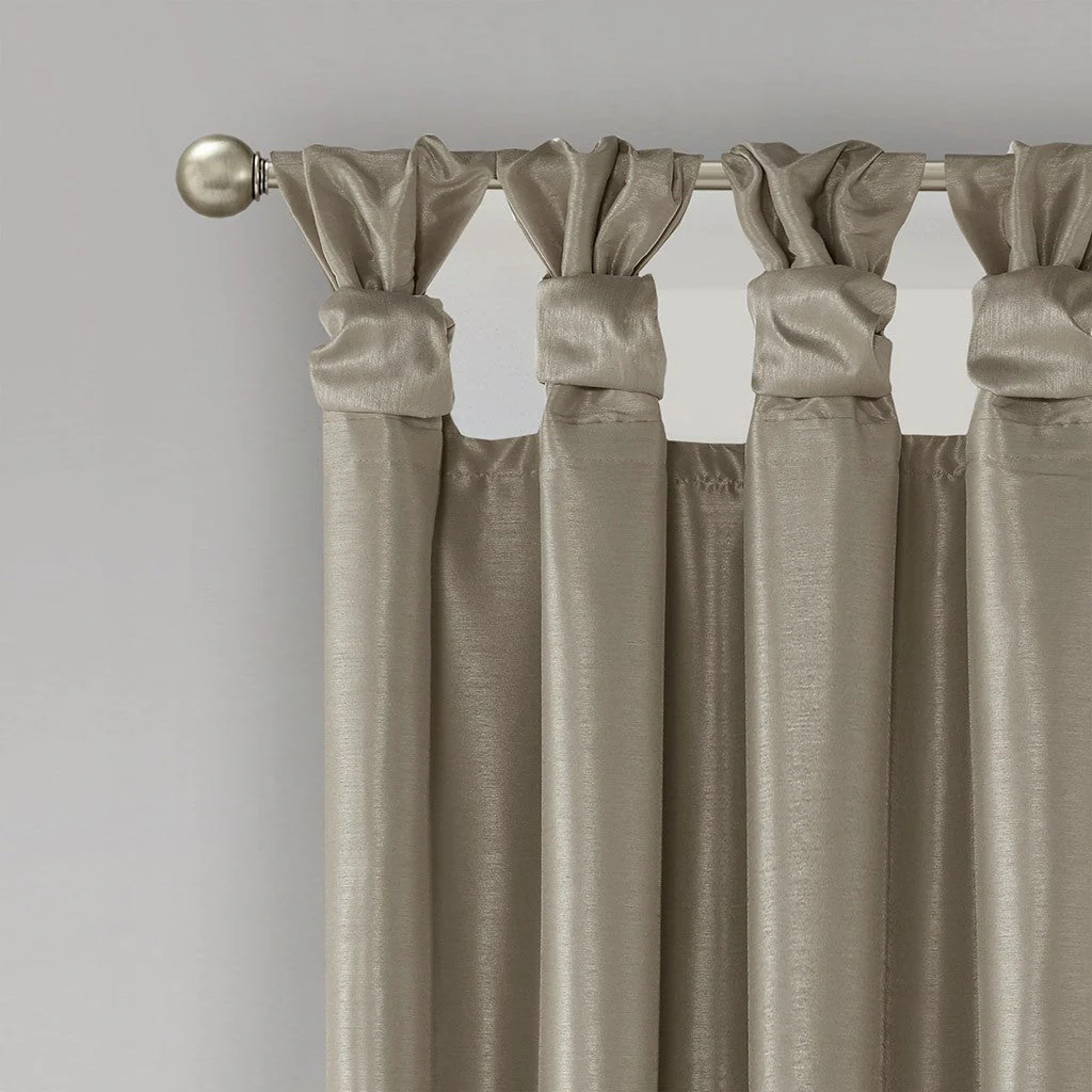 Twist Tab Total Blackout Window Curtain Panel Pewter 50x95 - Image 12