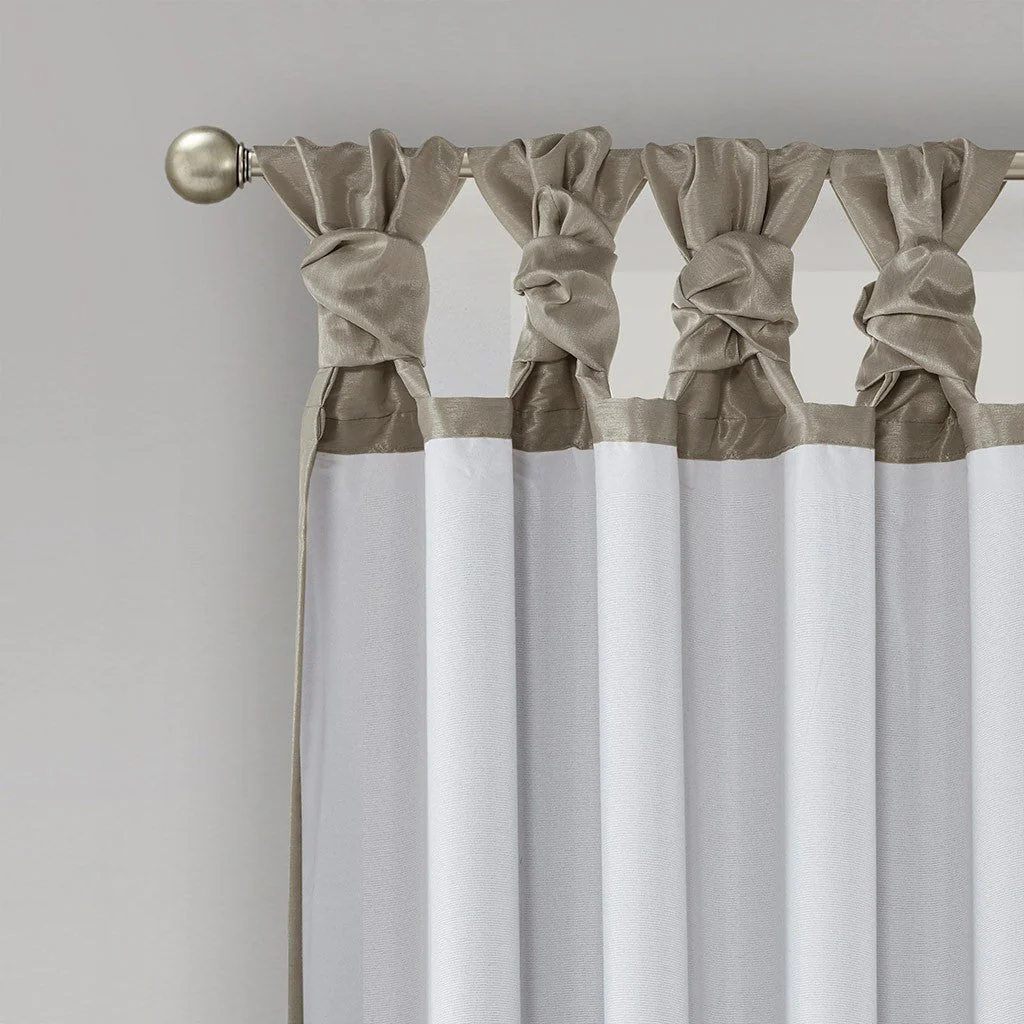 Twist Tab Total Blackout Window Curtain Panel Pewter 50x95 - Image 13