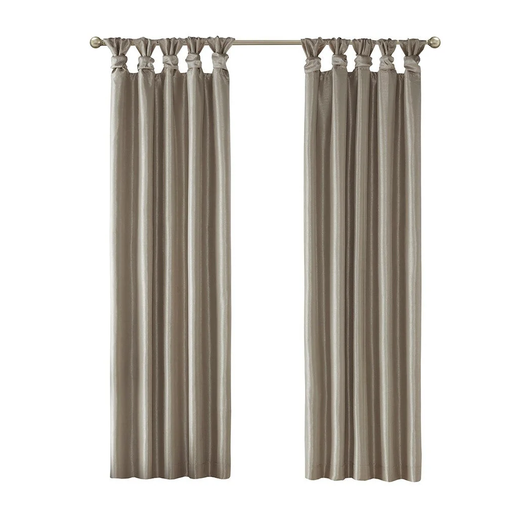 Twist Tab Total Blackout Window Curtain Panel Pewter 50x95 - Image 2