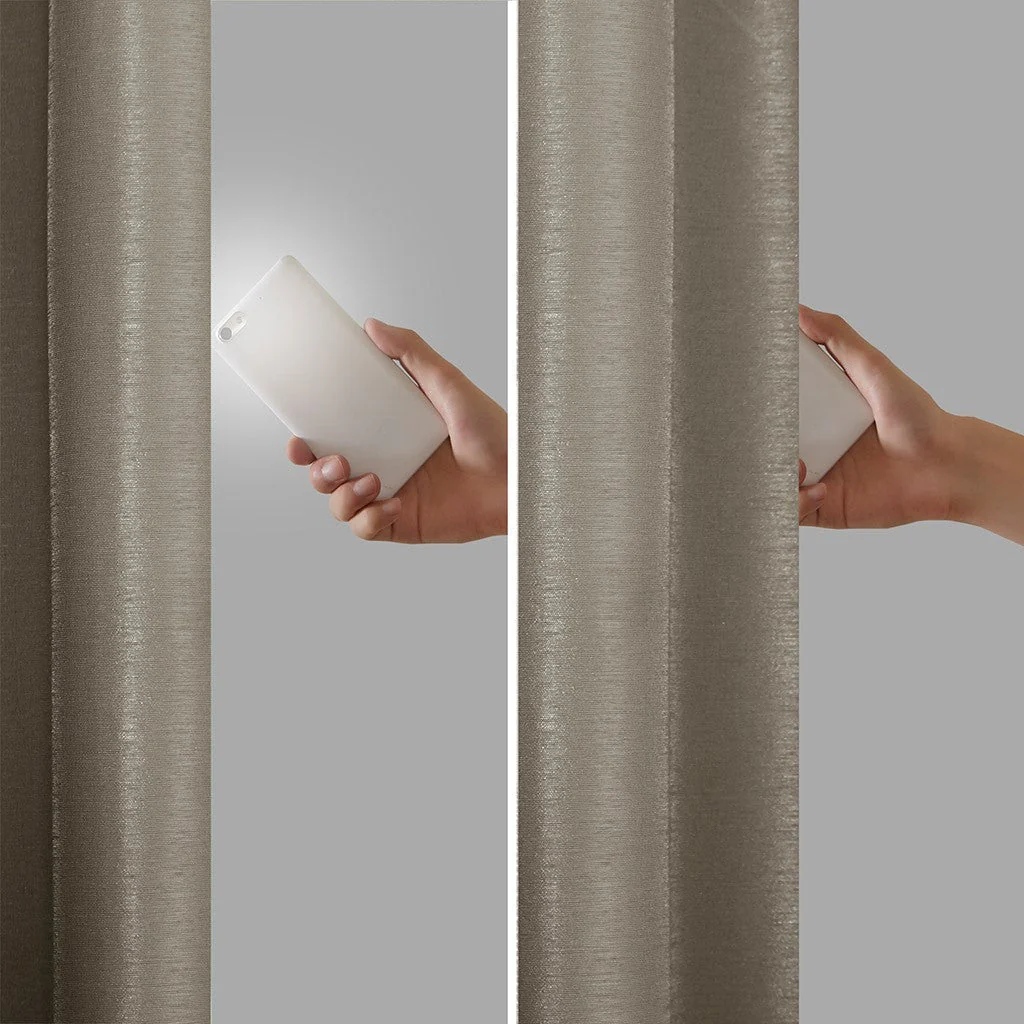 Twist Tab Total Blackout Window Curtain Panel Pewter 50x95 - Image 6