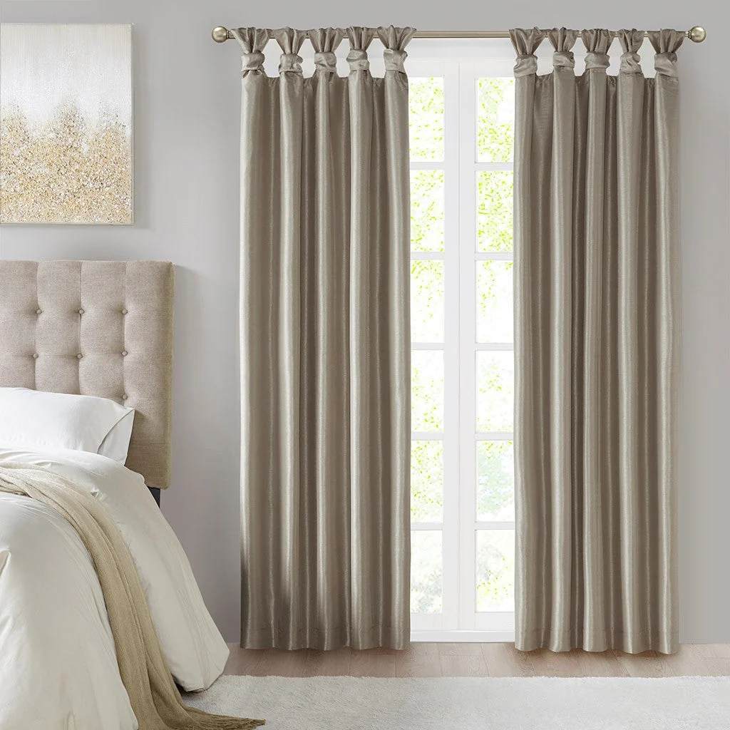 Twist Tab Total Blackout Window Curtain Panel Pewter 50x95 - Image 7