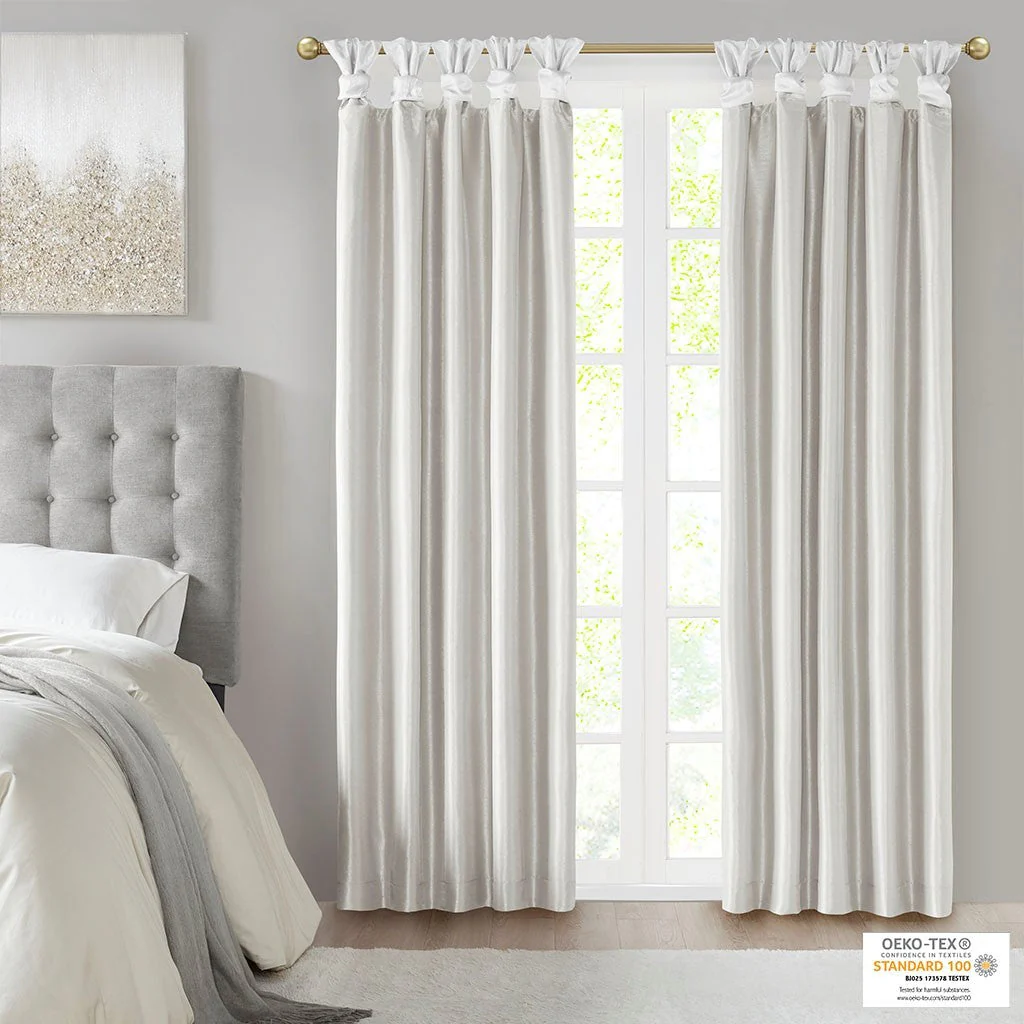 Twist Tab Total Blackout Window Curtain Panel White 50x95 - Image 11
