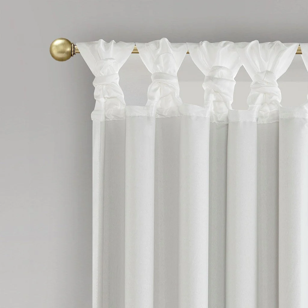 Twist Tab Total Blackout Window Curtain Panel White 50x95 - Image 2