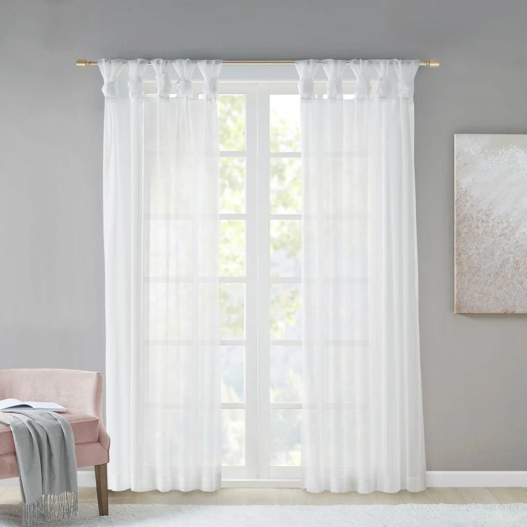 Twist Tab Voile Sheer Window Pair - Image 8