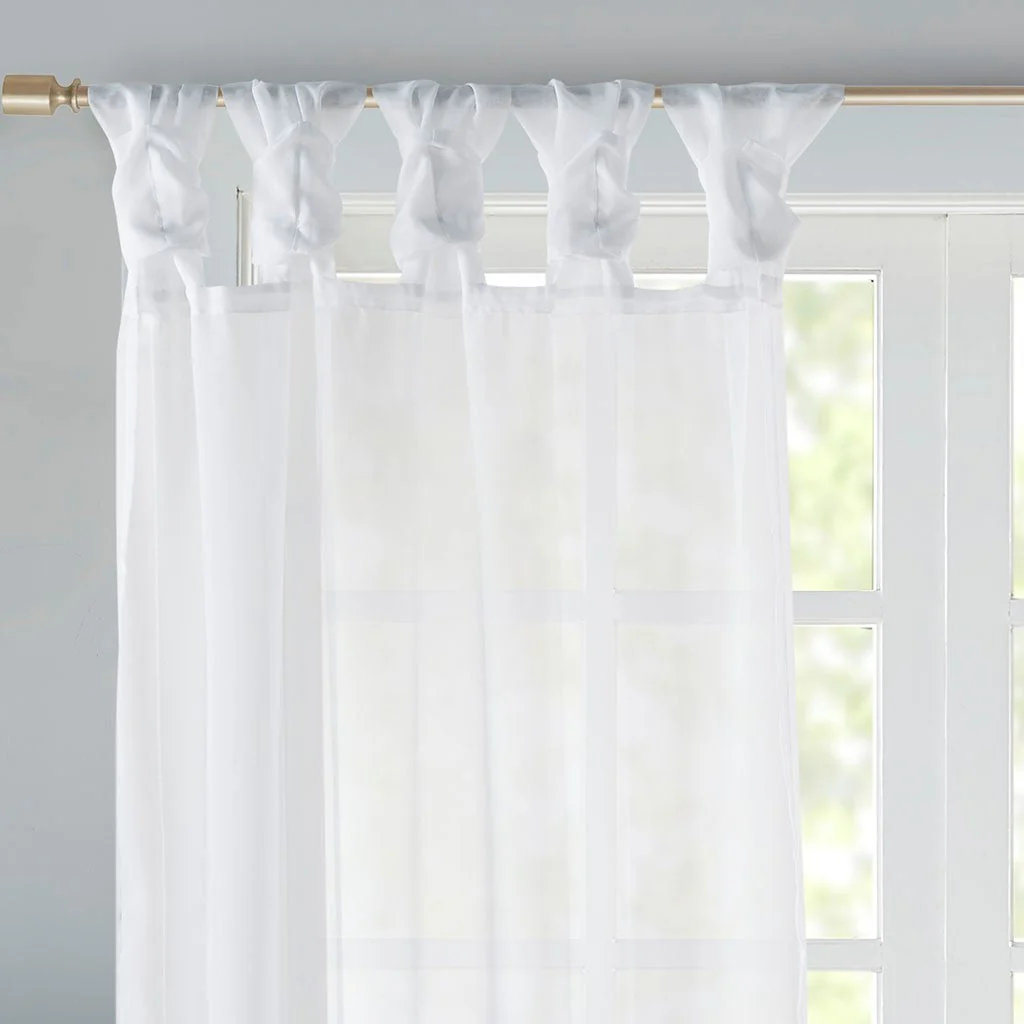 Twist Tab Voile Sheer Window Pair - Image 5