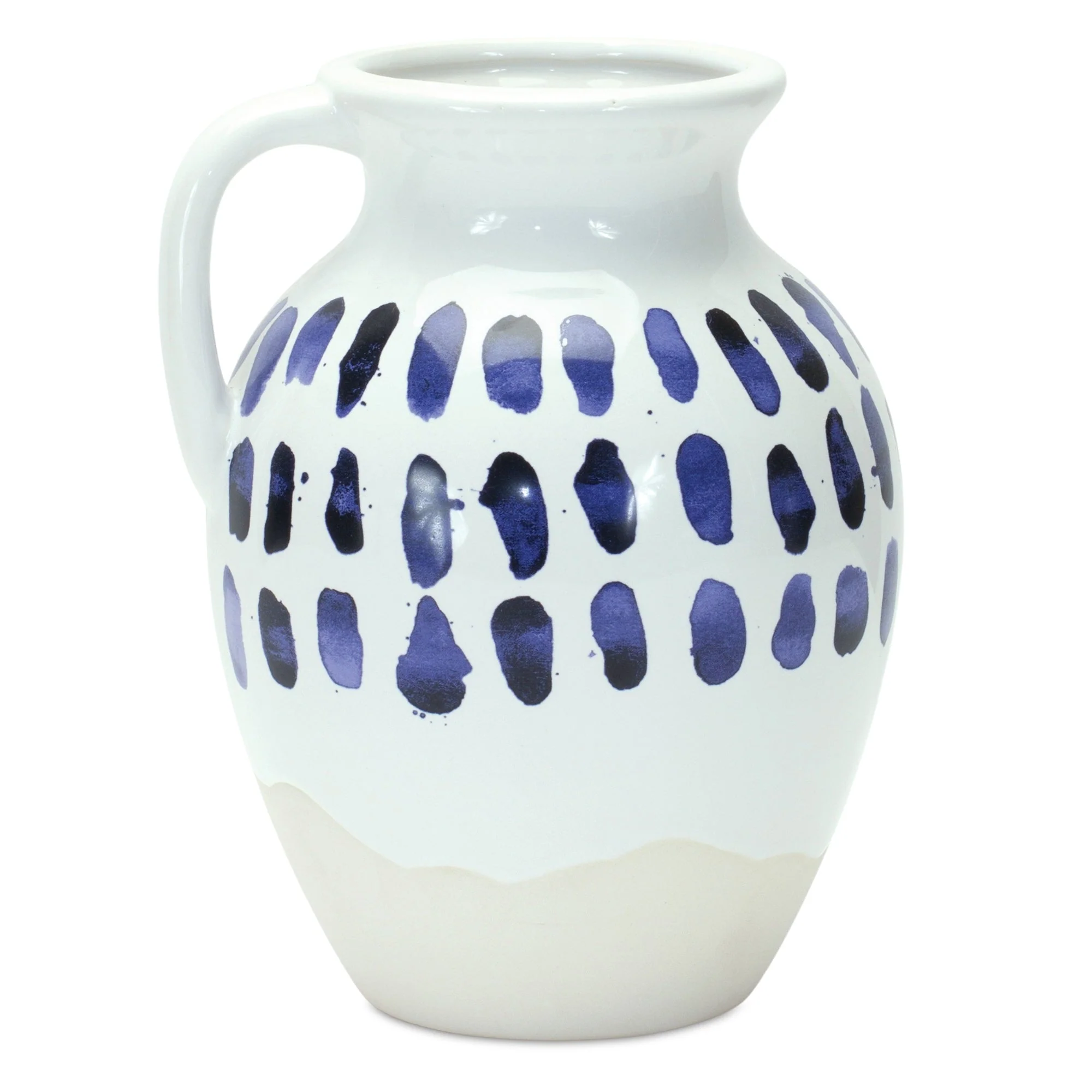 Two-tone tie dye design ceramic pitcher vase (set of 2) - Image 2