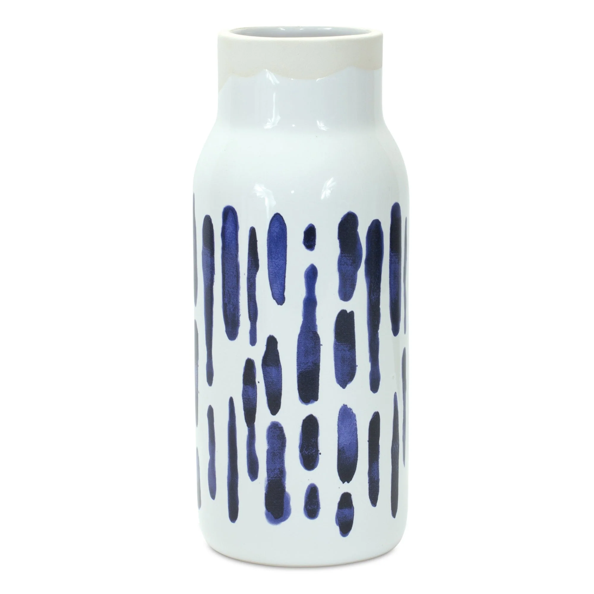 Two-tone tie dye design ceramic vase (set of 2) - Image 2