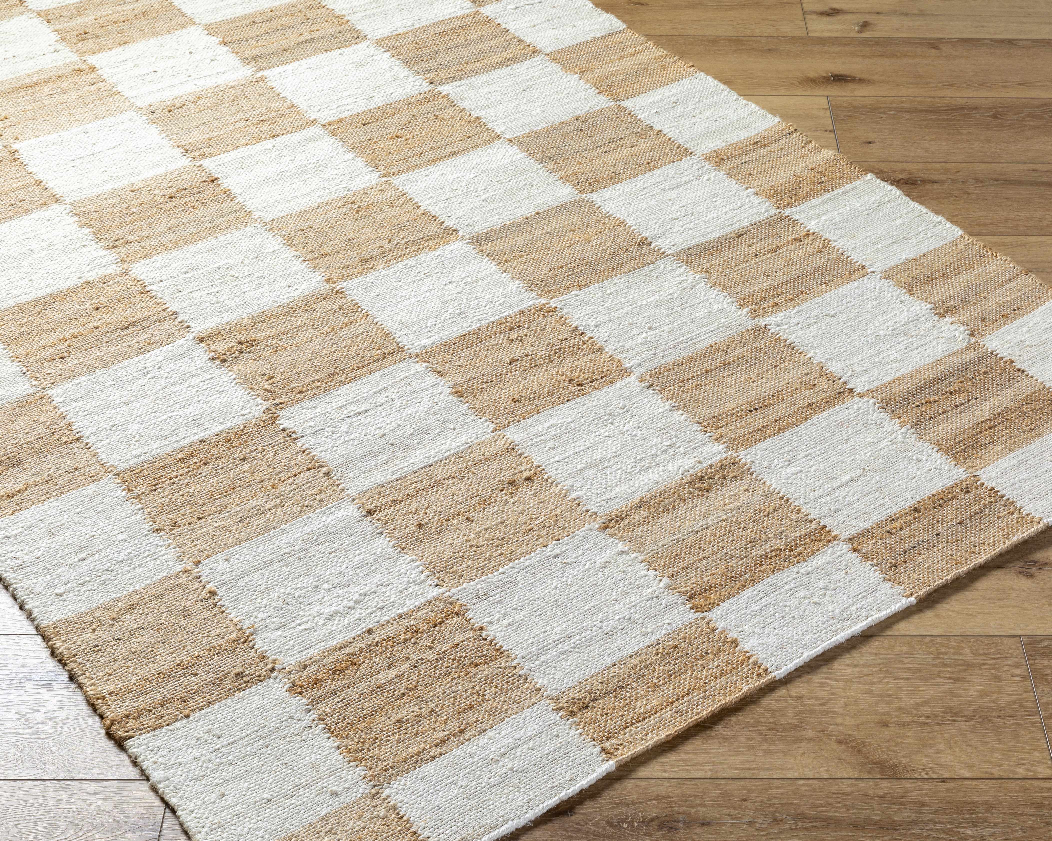 Tyhir Checkered Jute Rug - Image 10