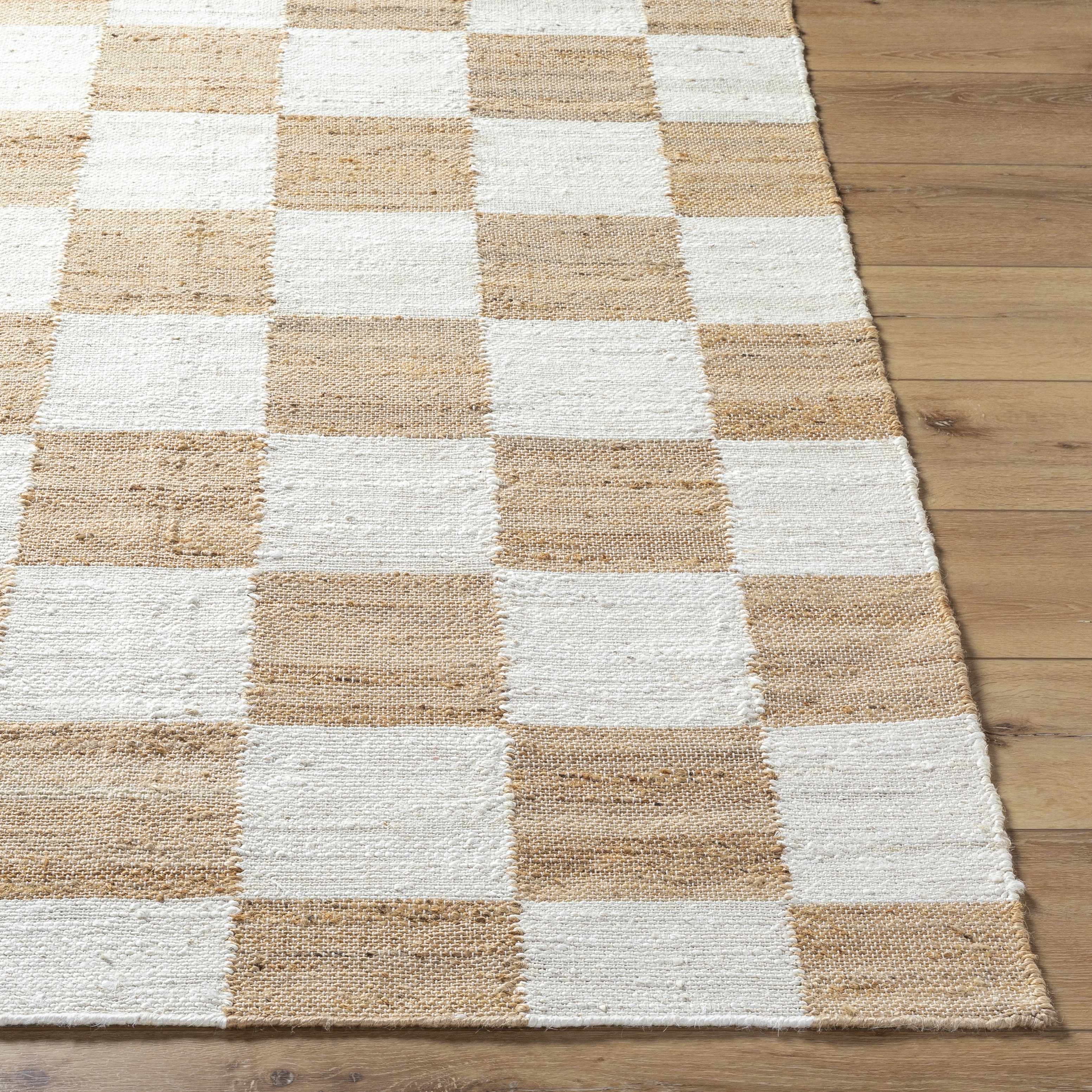 Tyhir Checkered Jute Rug - Image 4
