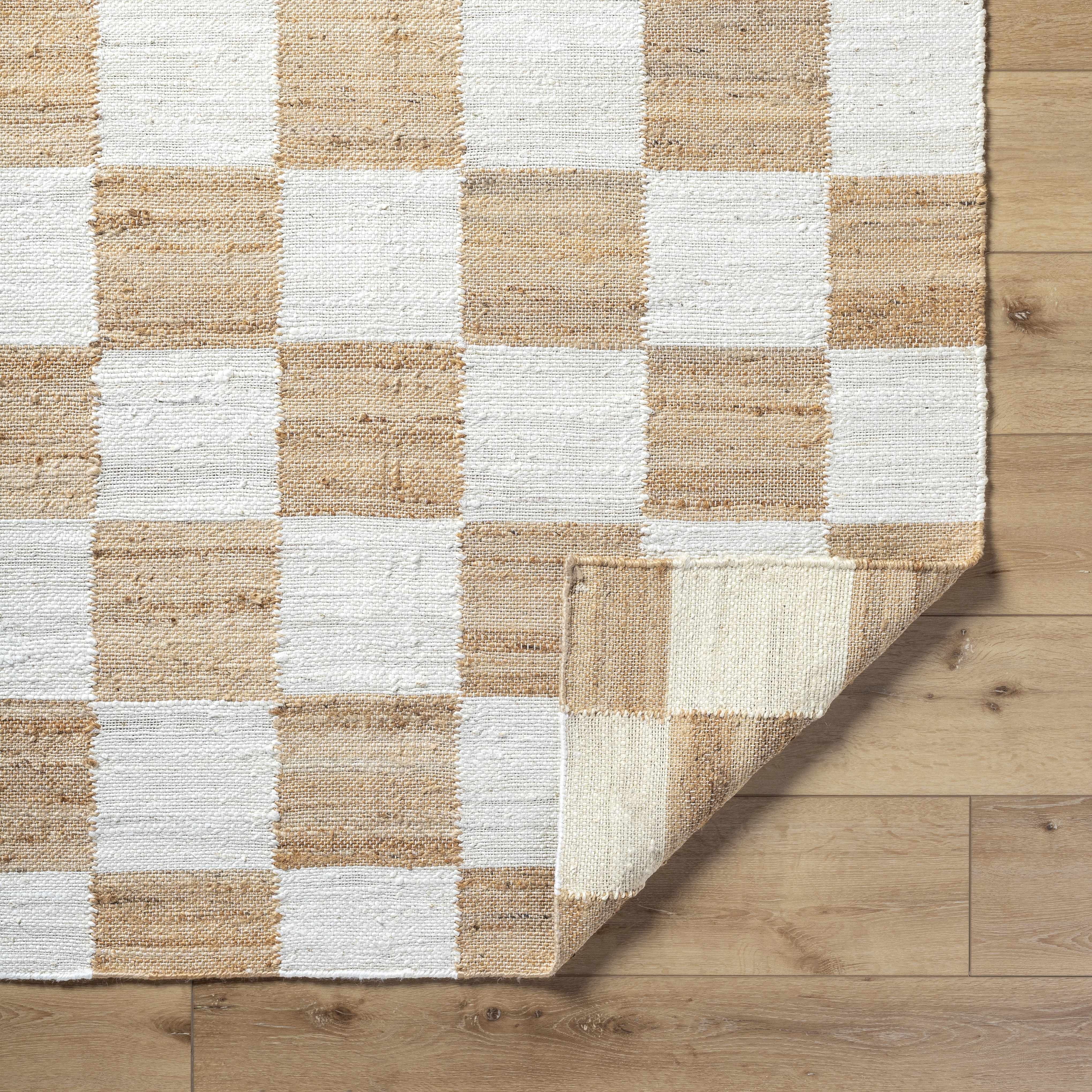 Tyhir Checkered Jute Rug - Image 5