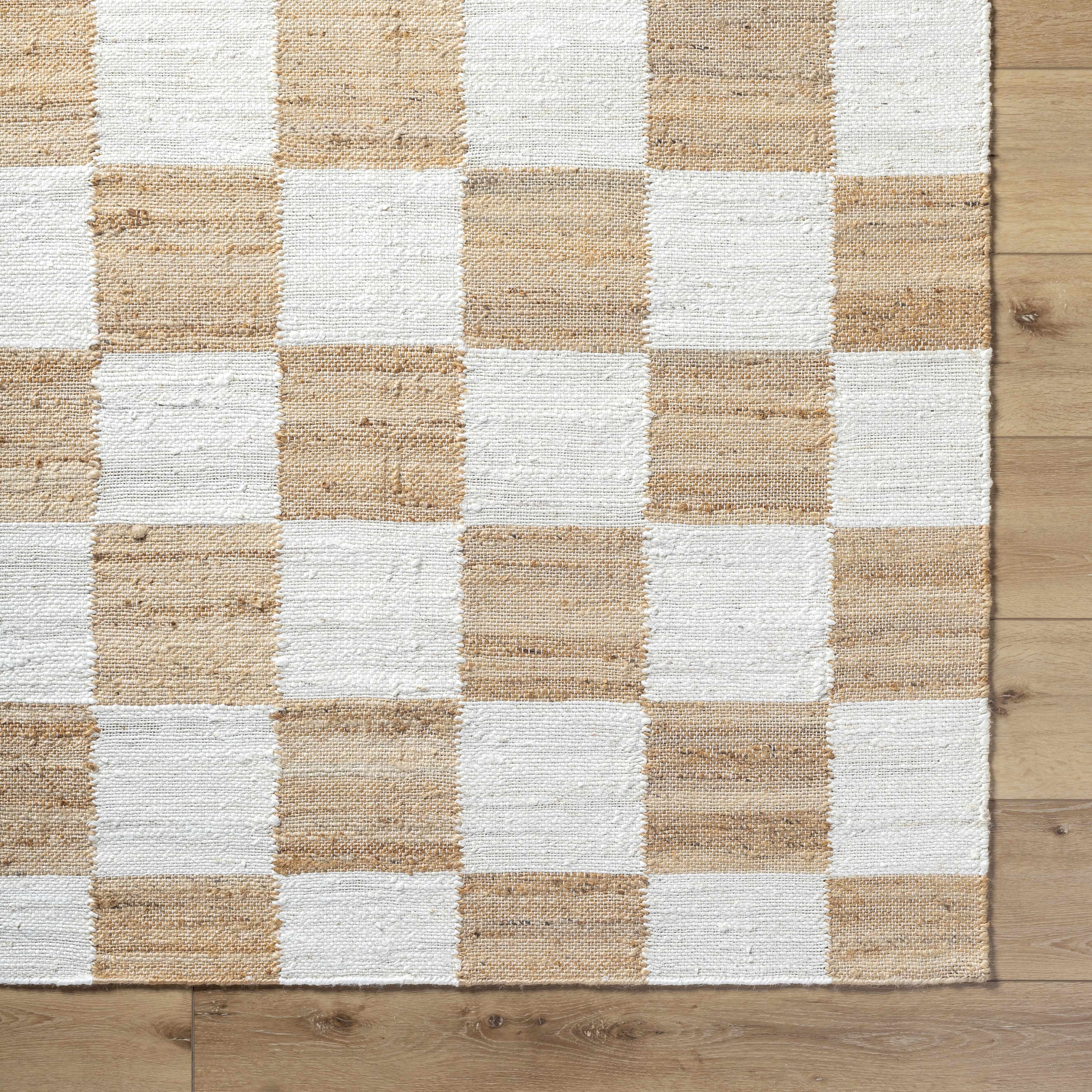 Tyhir Checkered Jute Rug - Image 6