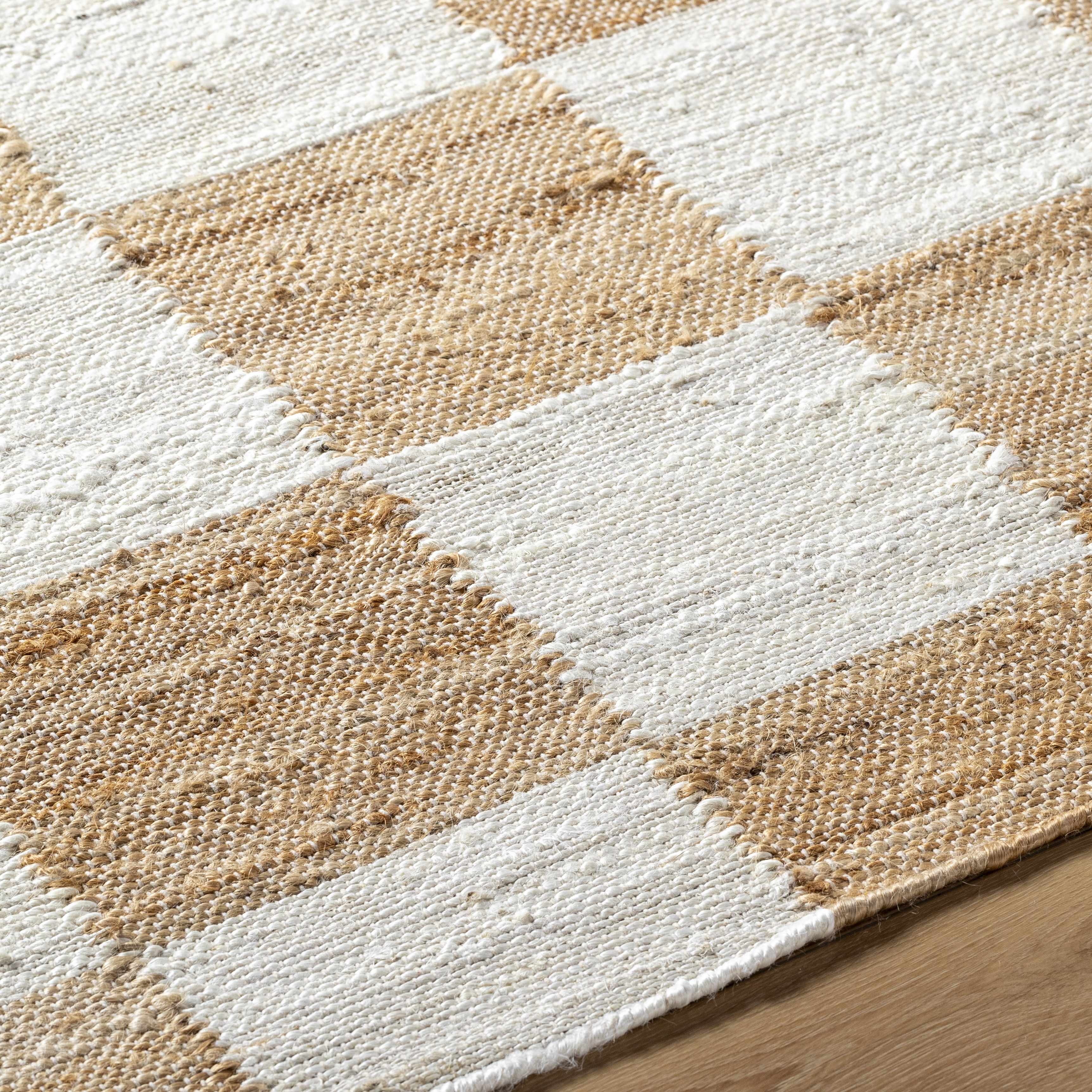 Tyhir Checkered Jute Rug - Image 8