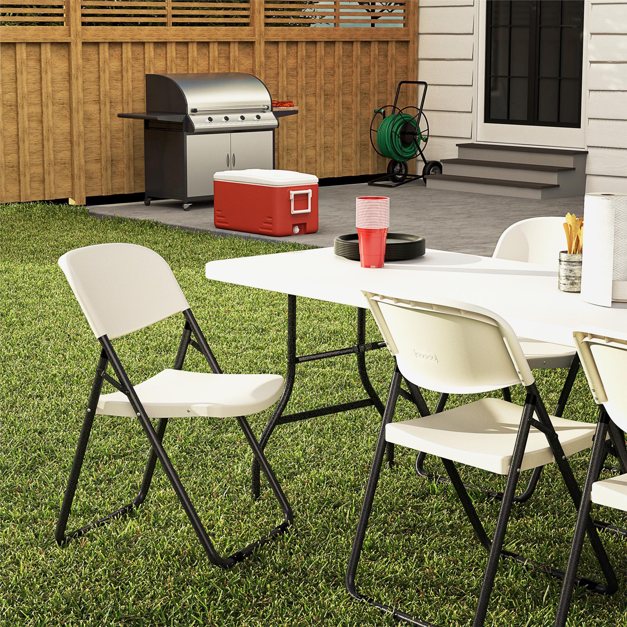U - Leg Folding Chair - White - Image 2