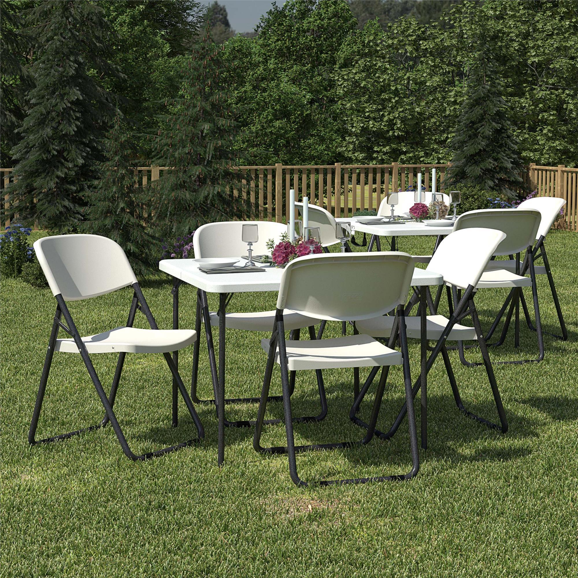 U - Leg Folding Chair - White - Image 4