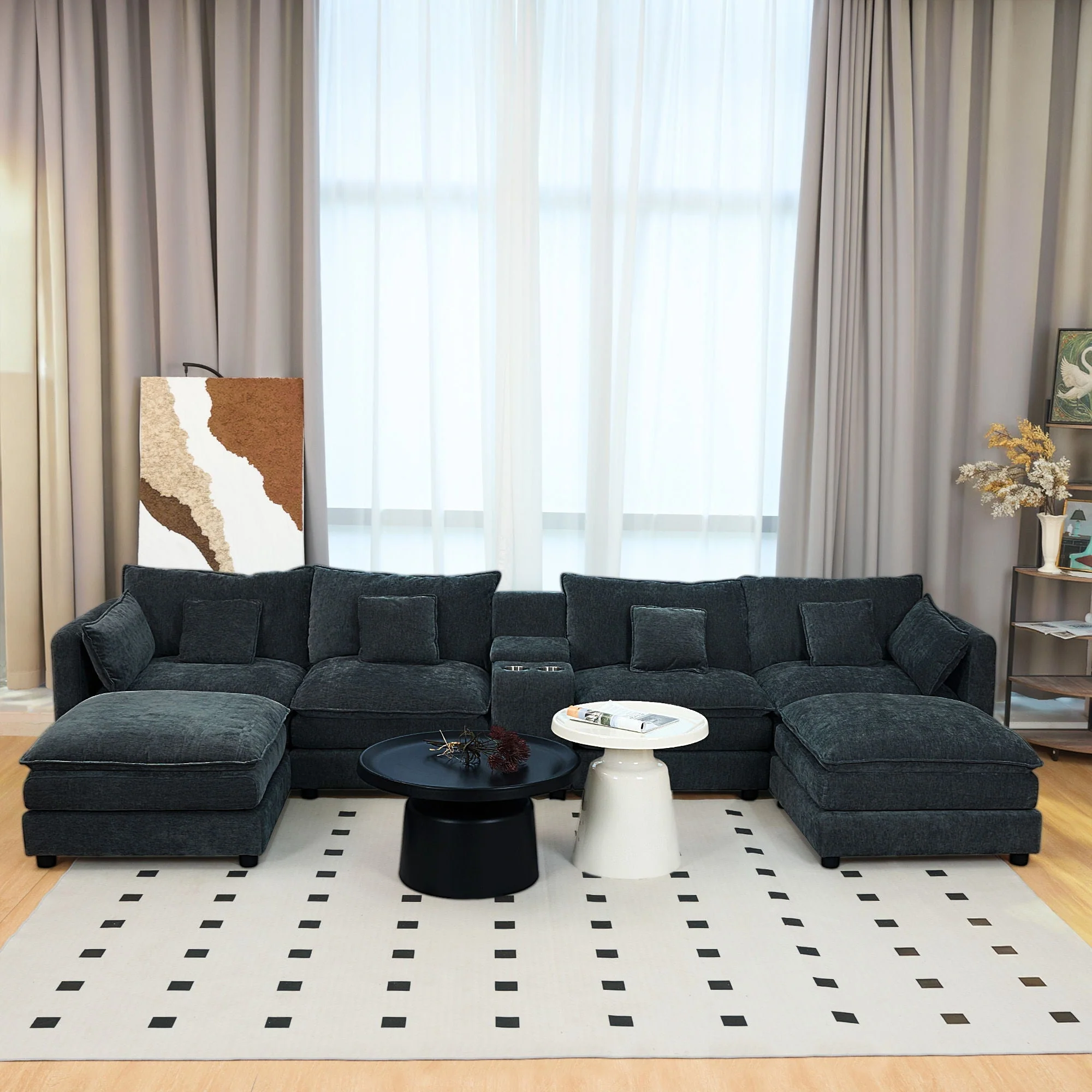 U Shaped Sectional Cloud Couch For Living Room - Image 3
