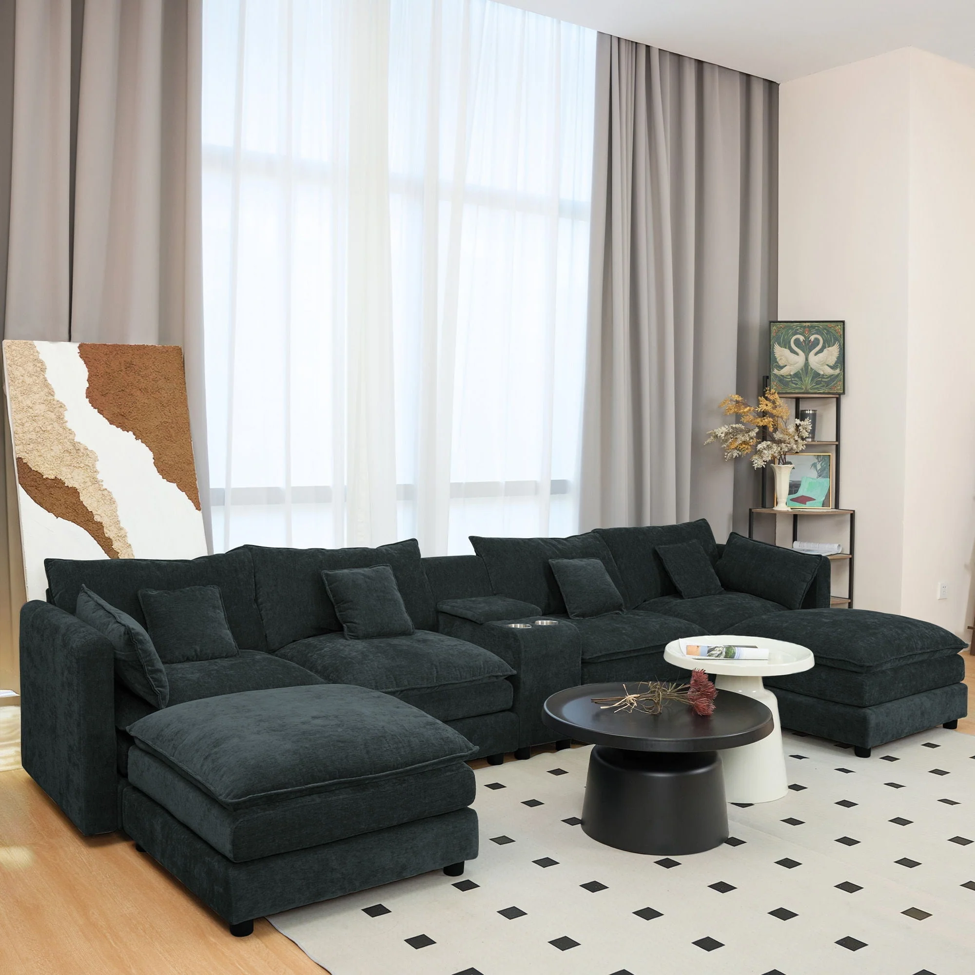 U Shaped Sectional Cloud Couch For Living Room - Image 4