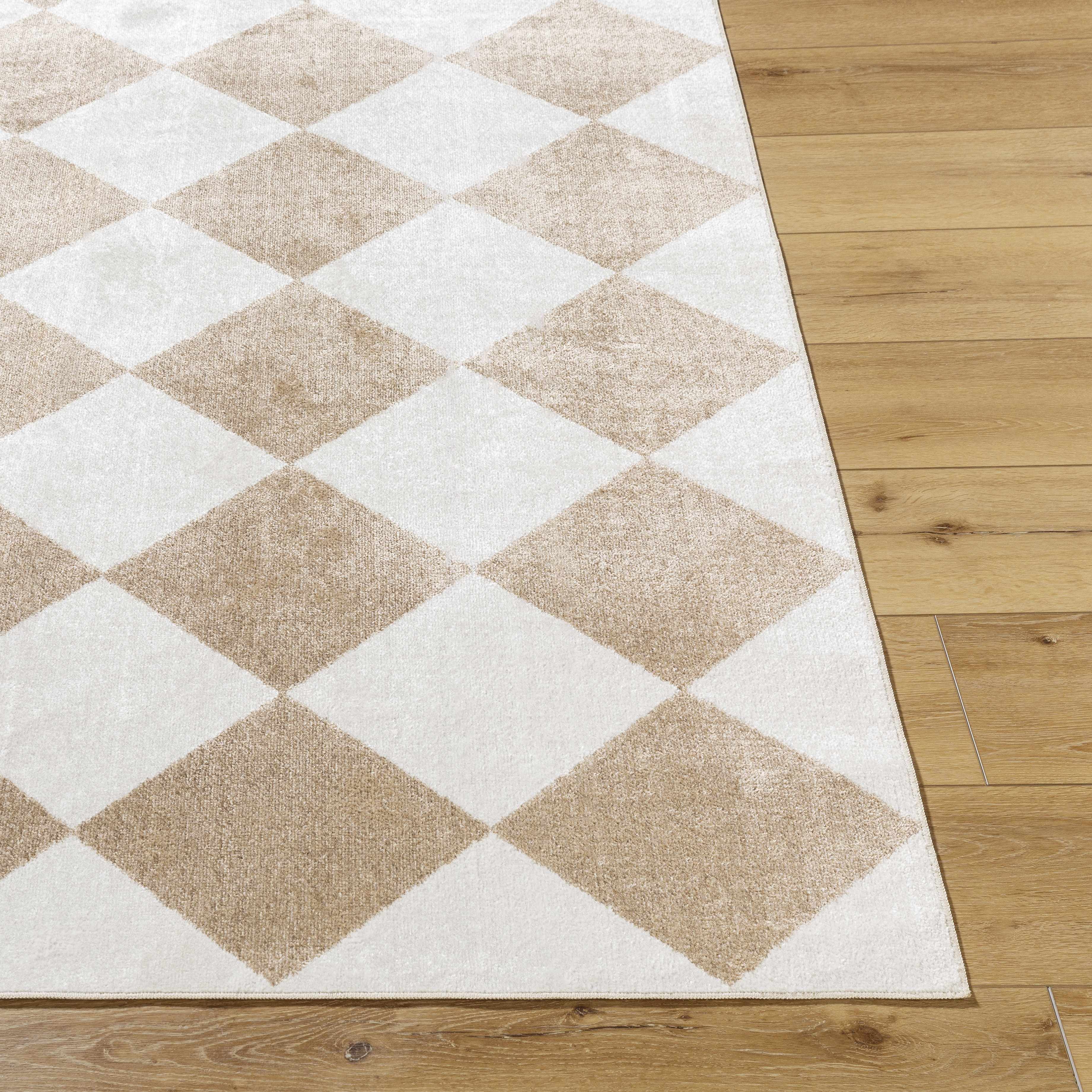 Ulric Brown Diamond Washable Area Rug - Image 14