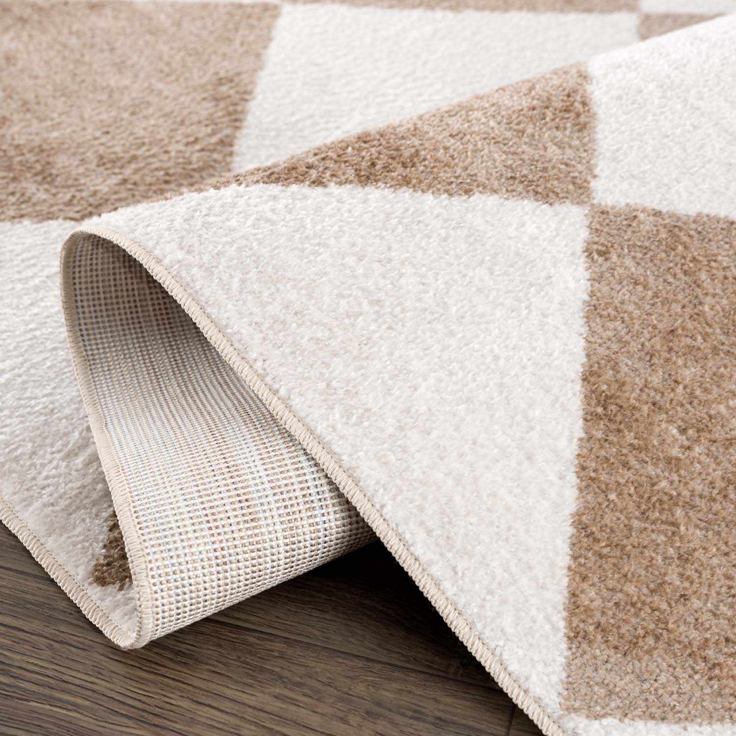 Ulric Brown Diamond Washable Area Rug - Image 7