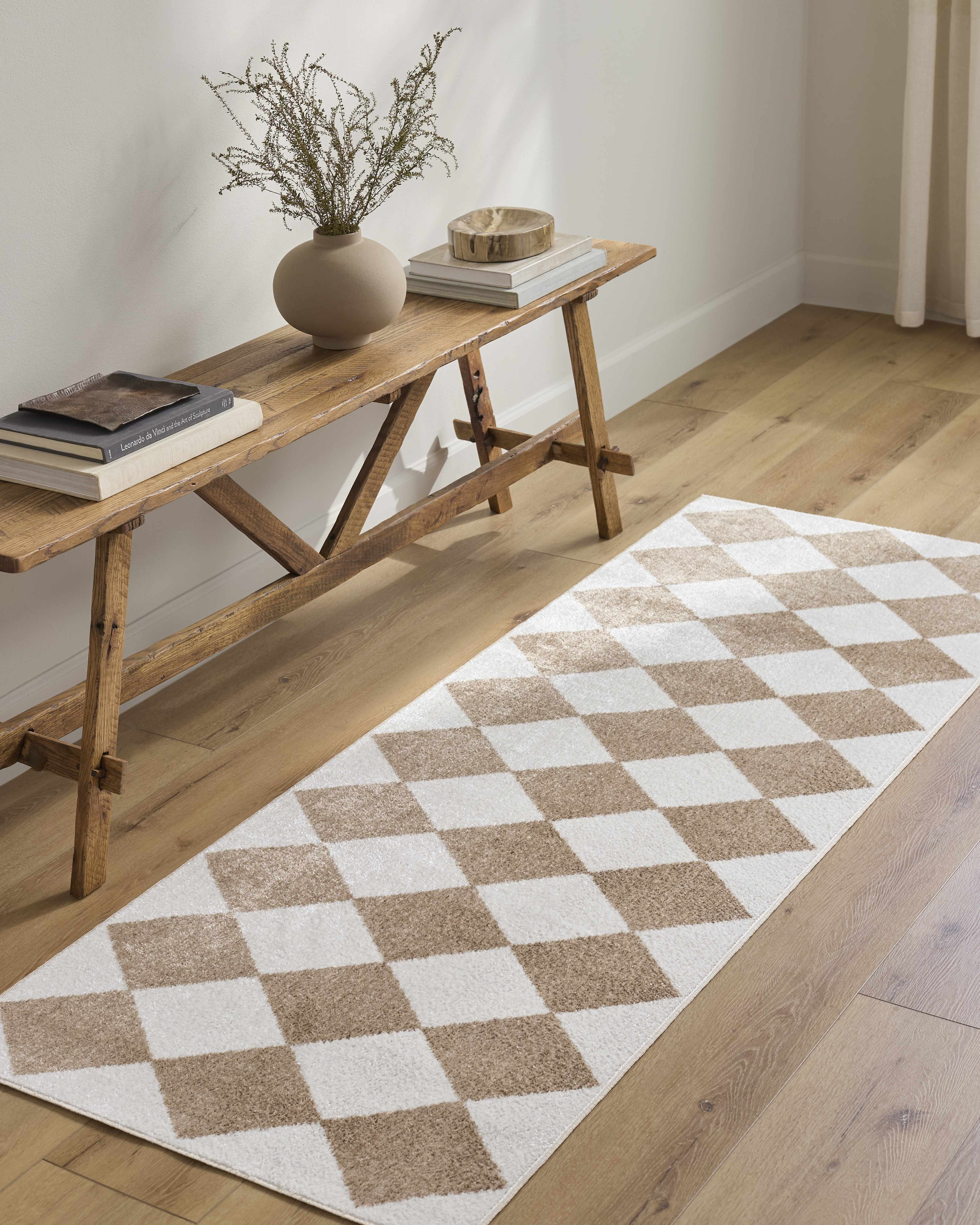 Ulric Brown Diamond Washable Area Rug - Image 9