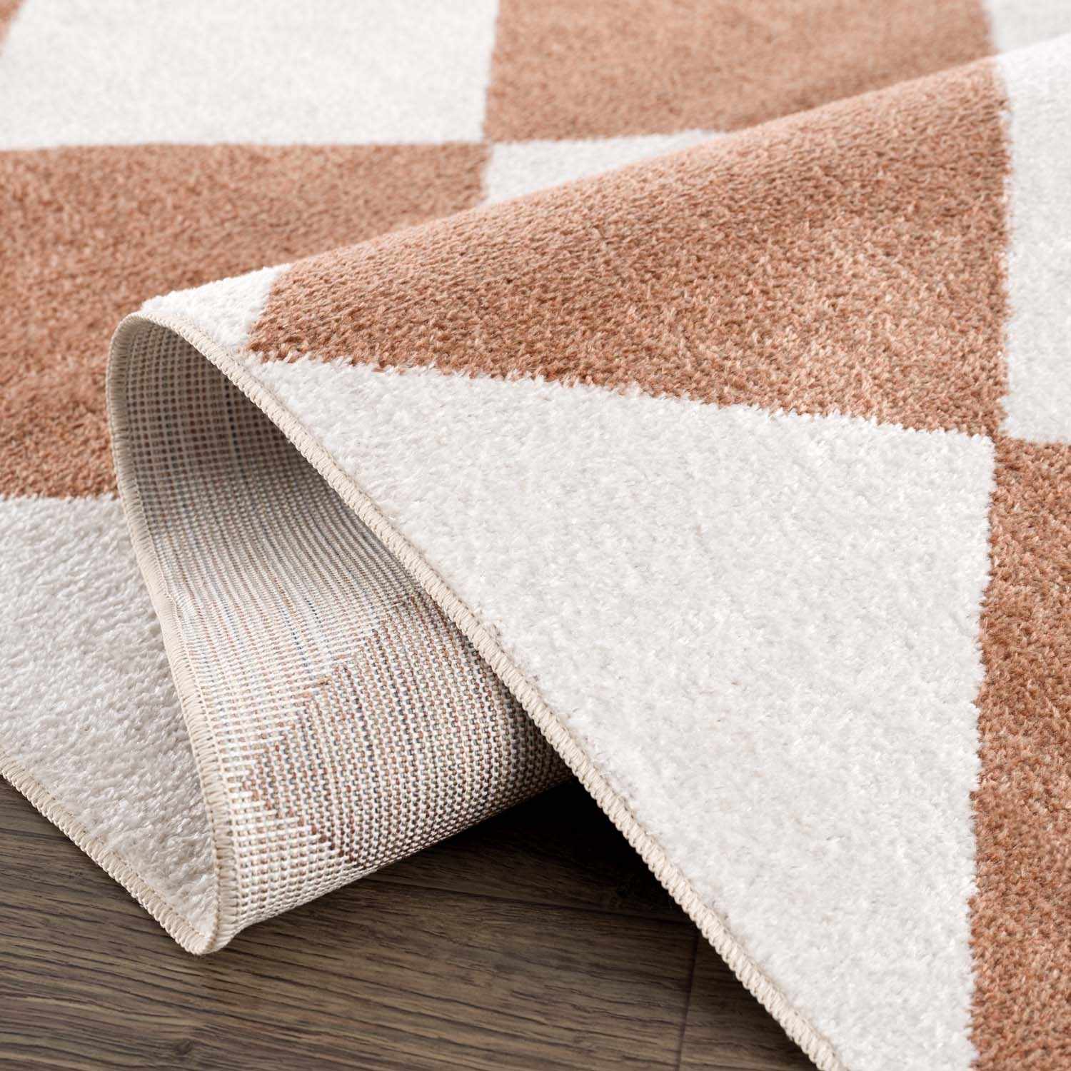 Ulric Chestnut Diamond Washable Area Rug - Image 7
