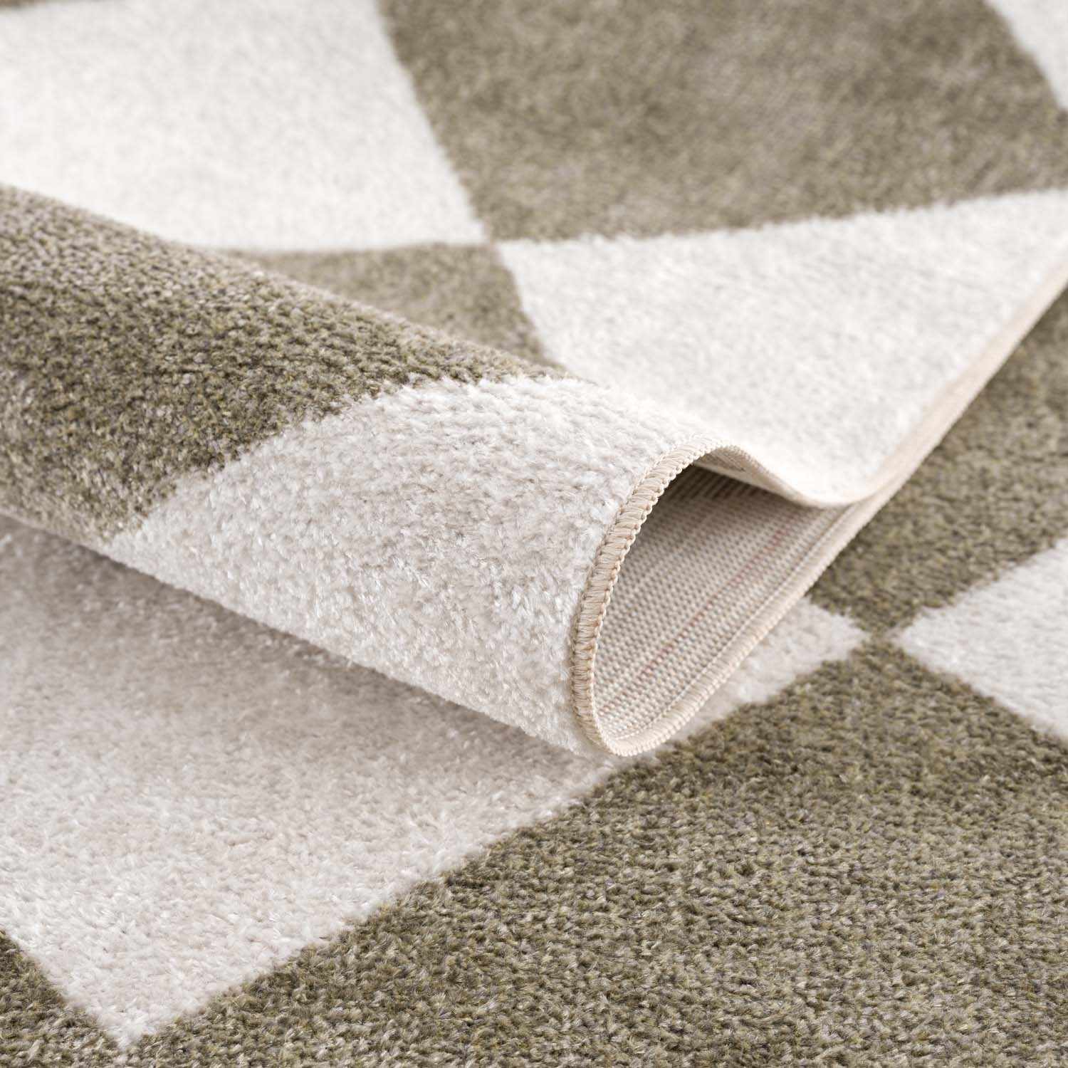 Ulric Green Diamond Washable Area Rug - Image 6