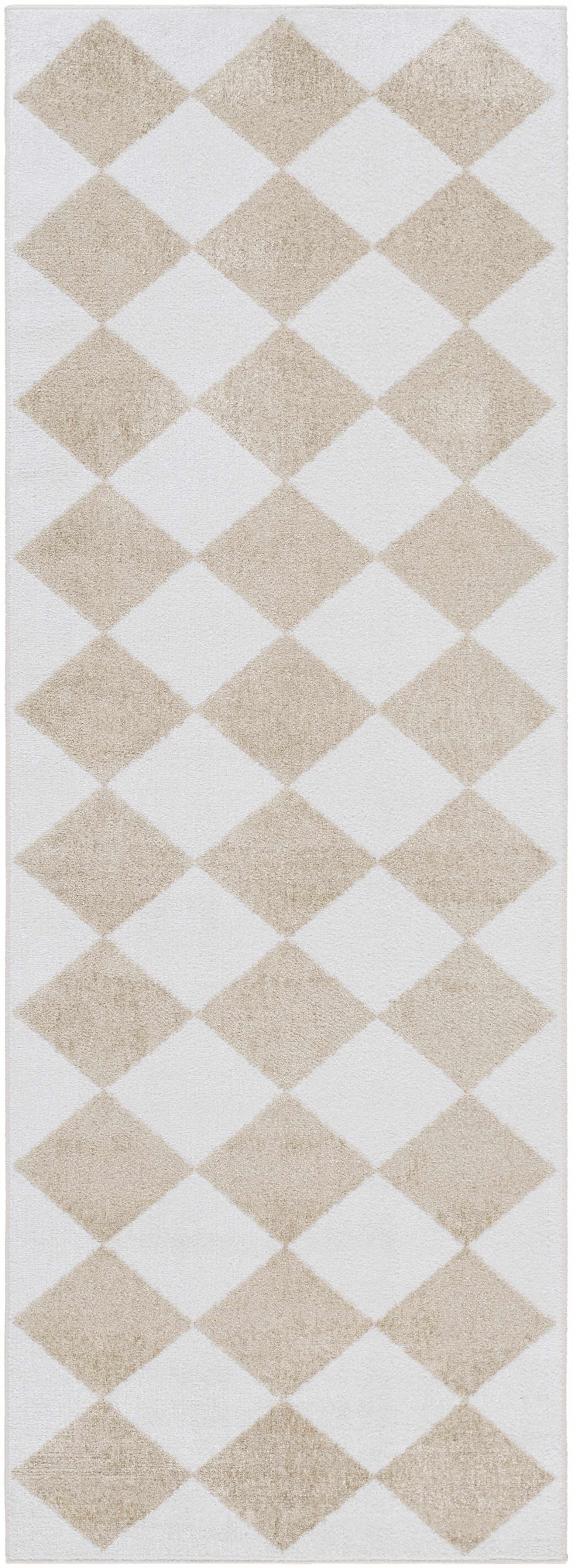Ulric Light Brown Diamond Washable Area Rug - Image 10