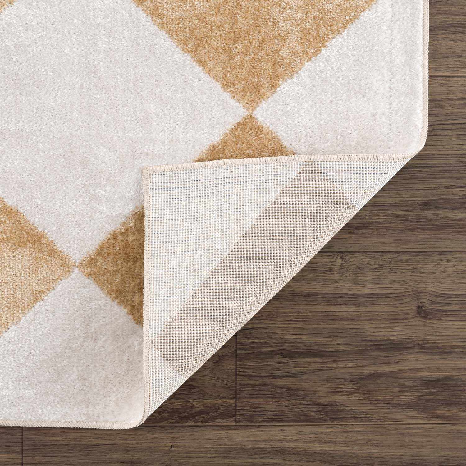 Ulric Light Brown Diamond Washable Area Rug - Image 5