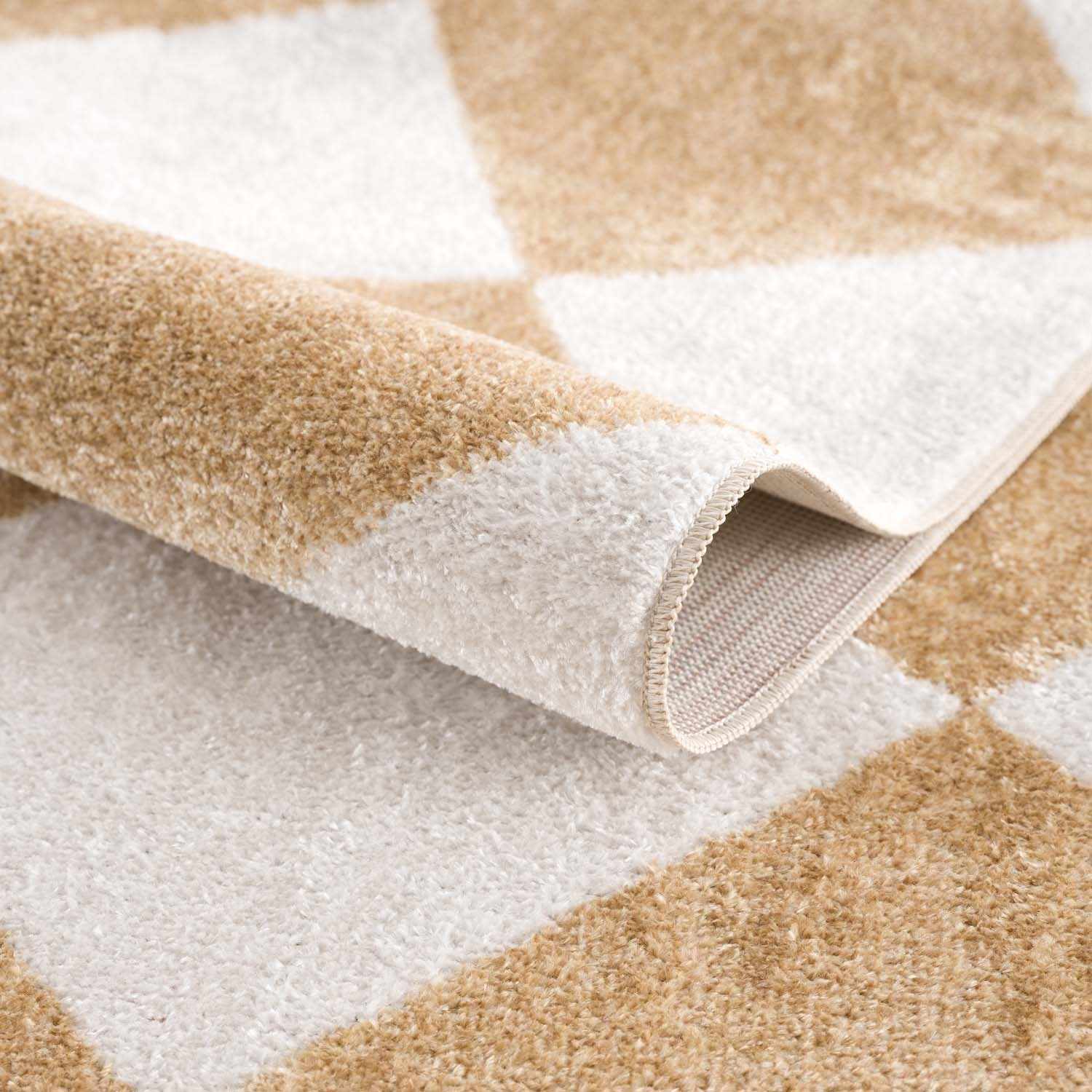 Ulric Light Brown Diamond Washable Area Rug - Image 6