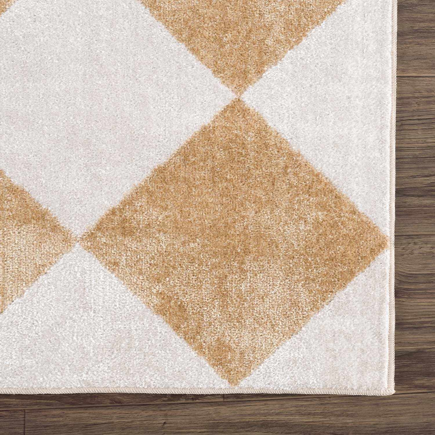 Ulric Light Brown Diamond Washable Area Rug - Image 8