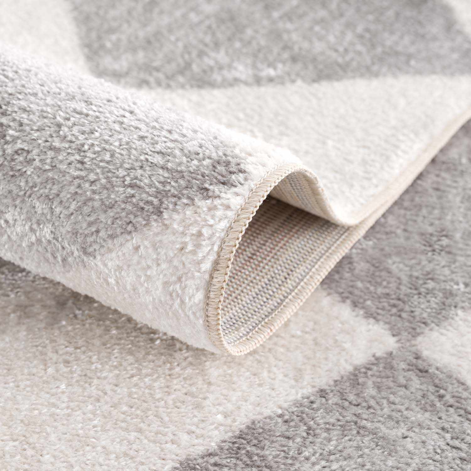 Ulric Light Gray Diamond Washable Area Rug - Image 6