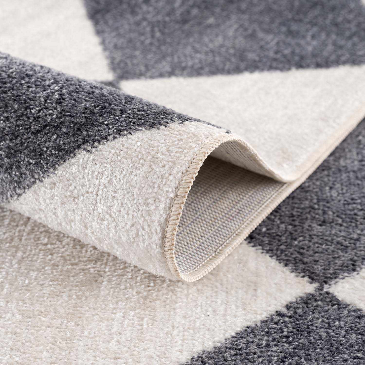 Ulric Navy Blue Diamond Washable Area Rug - Image 6