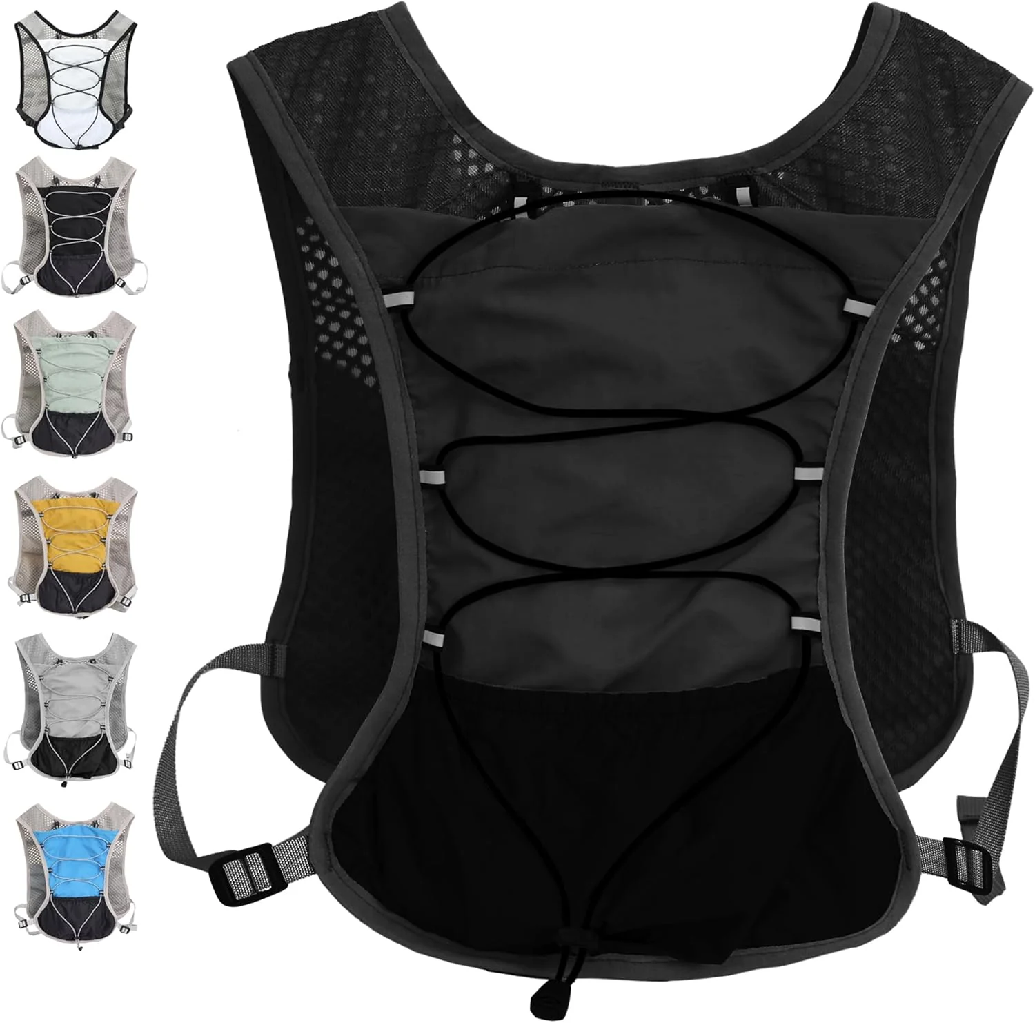 Ultra Lightweight Running Hydration Vest 2L Bladder 6 Pocket Pack 103g - Image 10