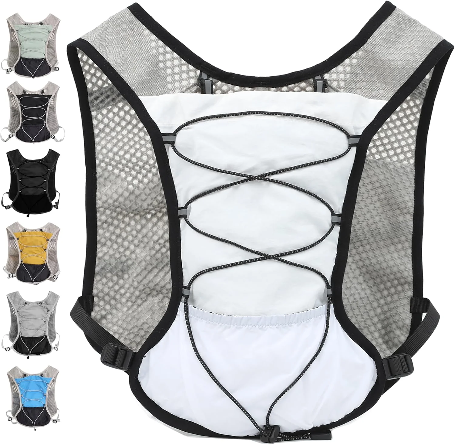Ultra Lightweight Running Hydration Vest 2L Bladder 6 Pocket Pack 103g - Image 13