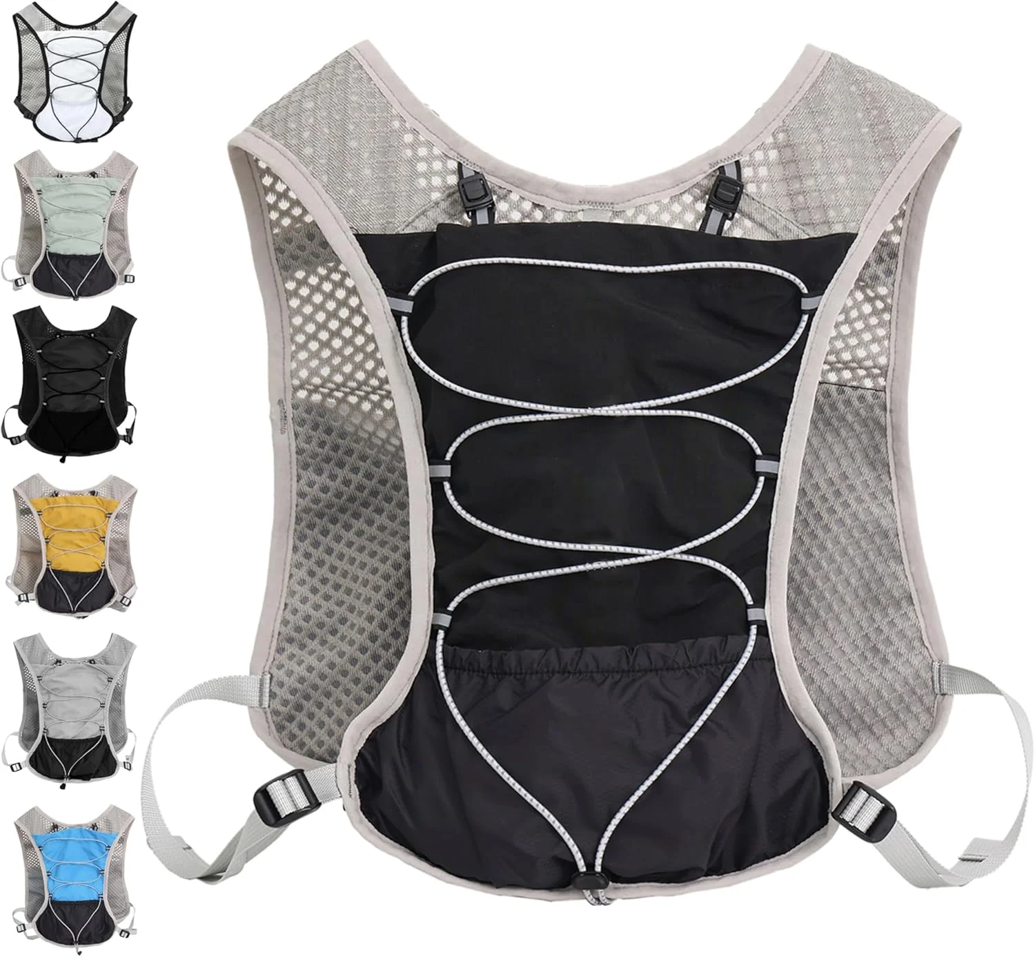 Ultra Lightweight Running Hydration Vest 2L Bladder 6 Pocket Pack 103g - Image 15