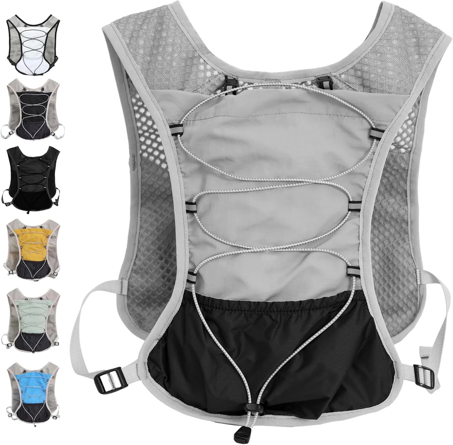 Ultra Lightweight Running Hydration Vest 2L Bladder 6 Pocket Pack 103g - Image 20