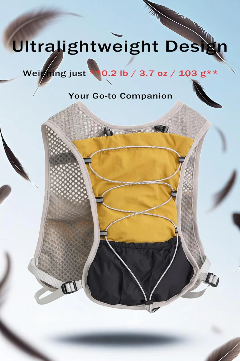 Ultra Lightweight Running Hydration Vest 2L Bladder 6 Pocket Pack 103g - Image 62
