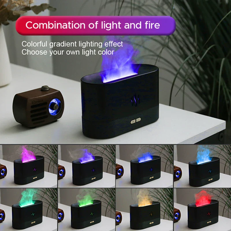 Ultrasonic Aroma Diffuser Essential Oil Humidifier Cool Mist Flame Effect LED Lamp - Image 5