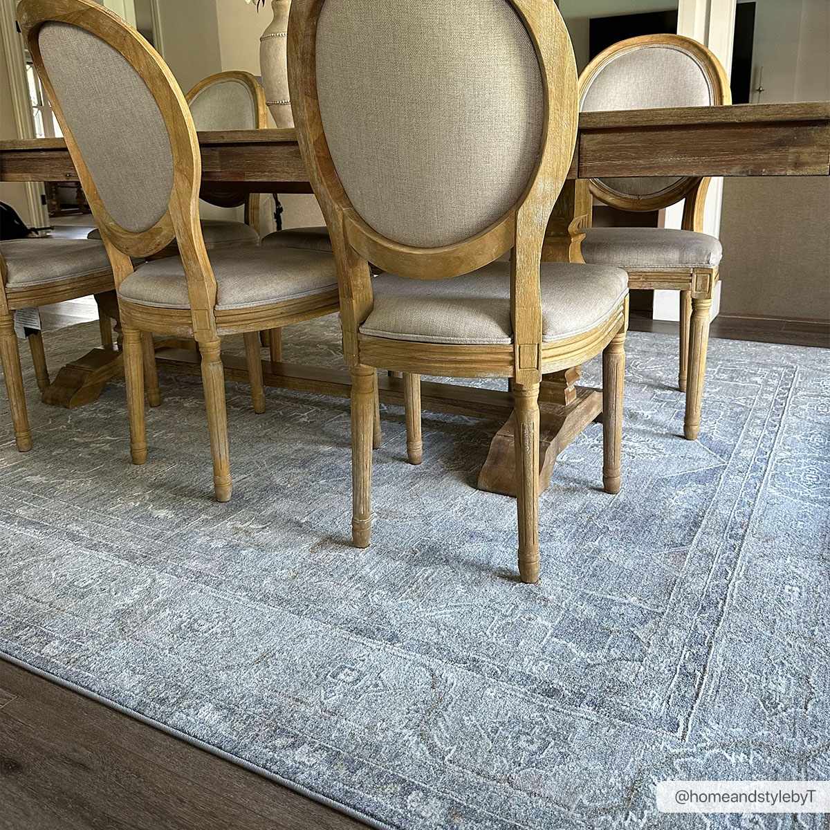 Ulubey Distressed Gray Area Rug - Image 10