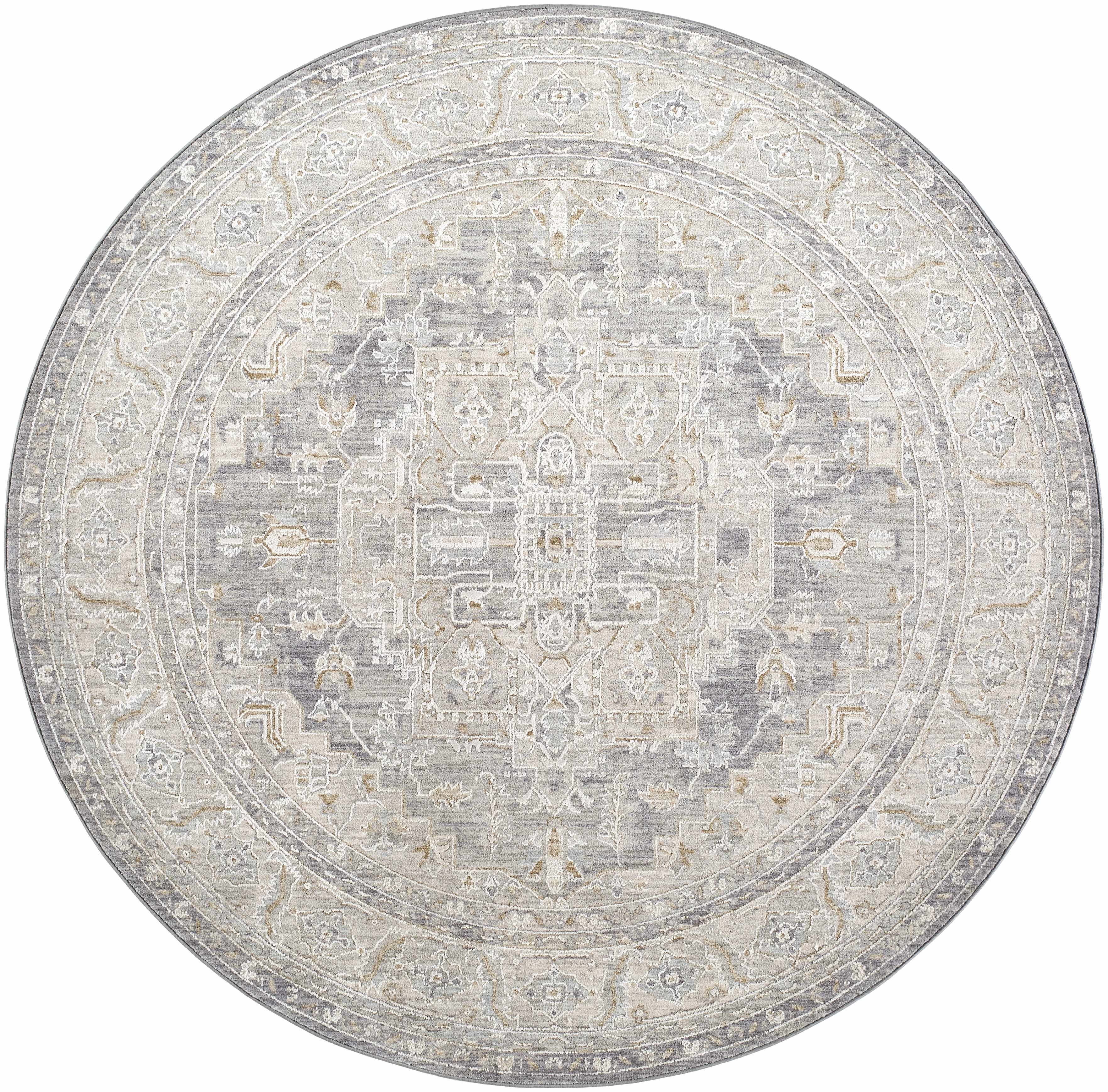 Ulubey Distressed Gray Area Rug - Image 15