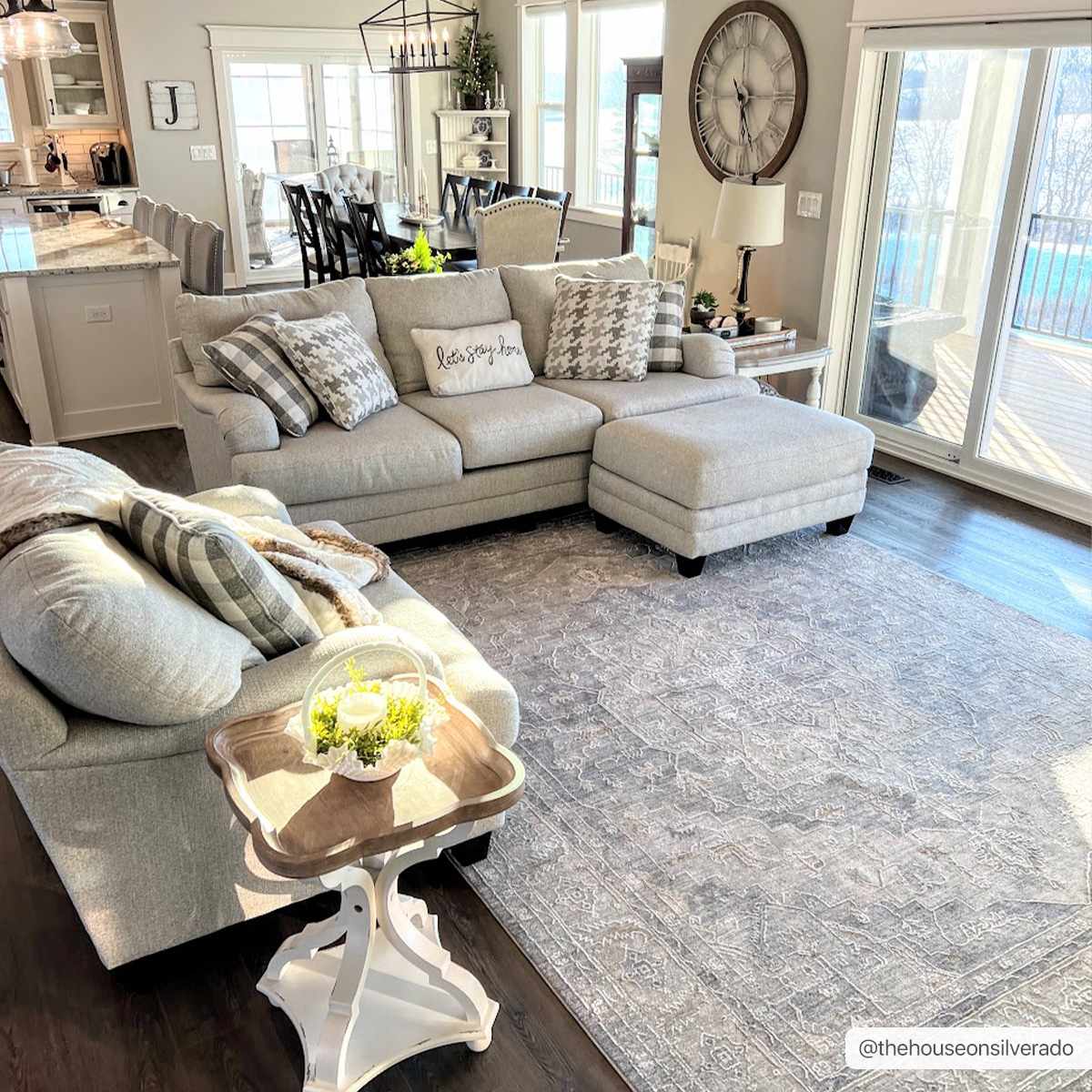 Ulubey Distressed Gray Area Rug - Image 3