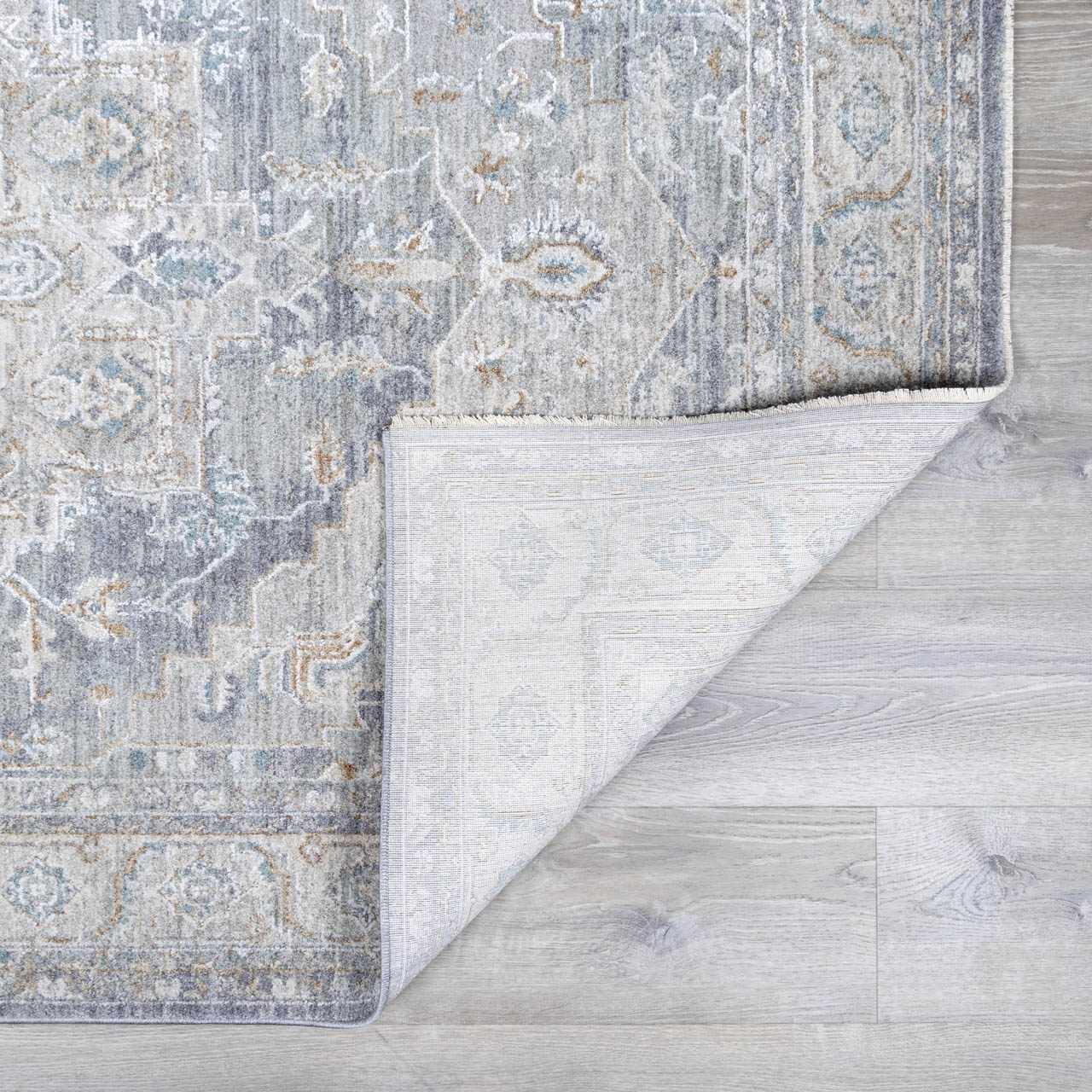 Ulubey Distressed Gray Area Rug - Image 5