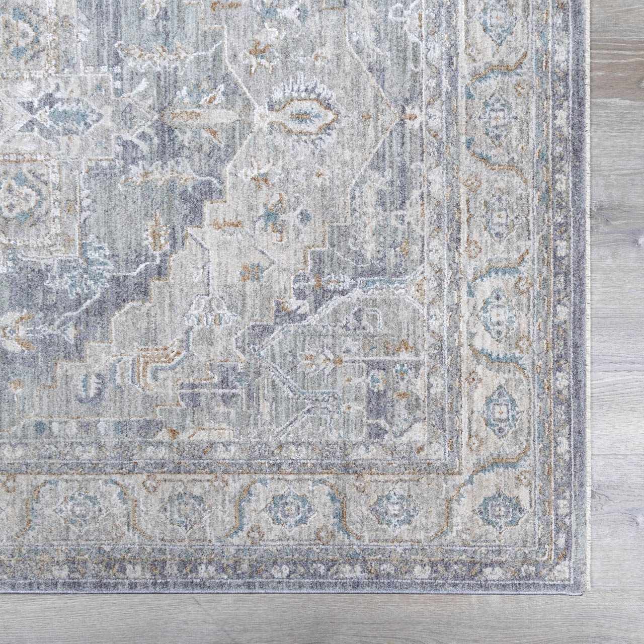 Ulubey Distressed Gray Area Rug - Image 7