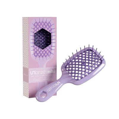 UNbrush Mini Pastel Detangling Hair Brush Lilac Light Purple - Image 2