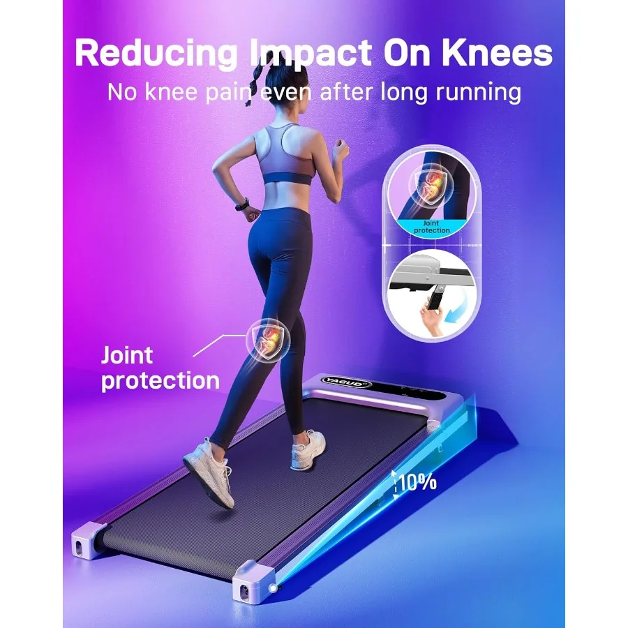 Under Desk Treadmill Walking Pad 2.5HP Portable Jogging Running Machine Remote - Image 5