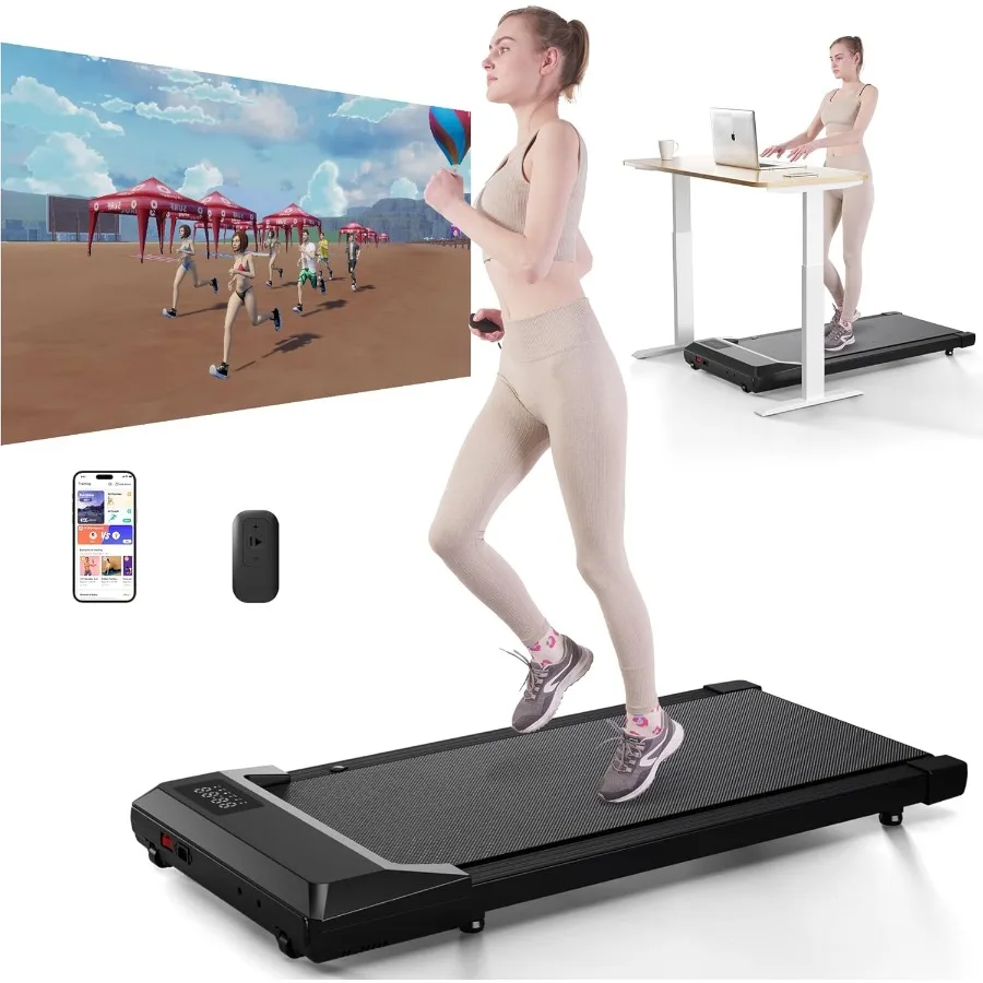 Under Desk Treadmill Walking Pad 3 in 1 Portable 2.5HP Quiet Home Office - Image 2