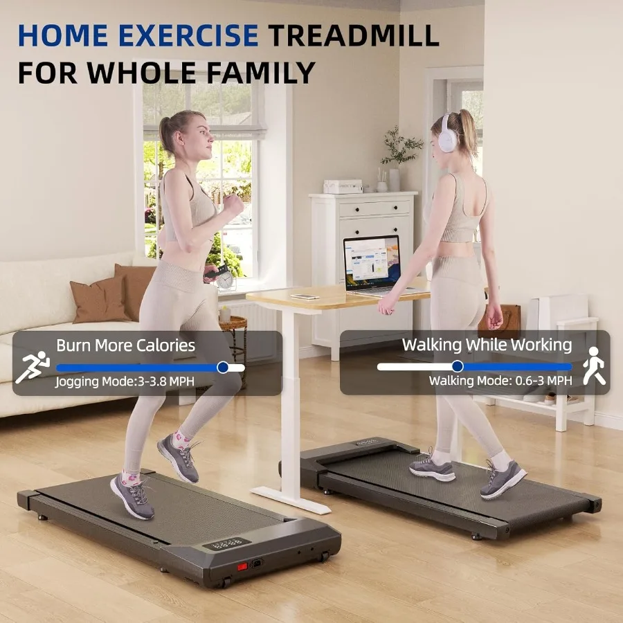 Under Desk Treadmill Walking Pad 3 in 1 Portable 2.5HP Quiet Home Office - Image 4