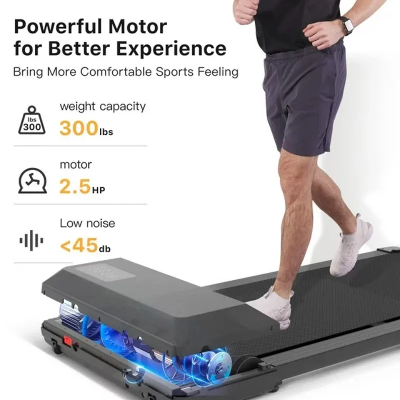 Under Desk Walking Pad Treadmill 2.5HP Remote Portable 136kg Home Fitness Machine - Image 2
