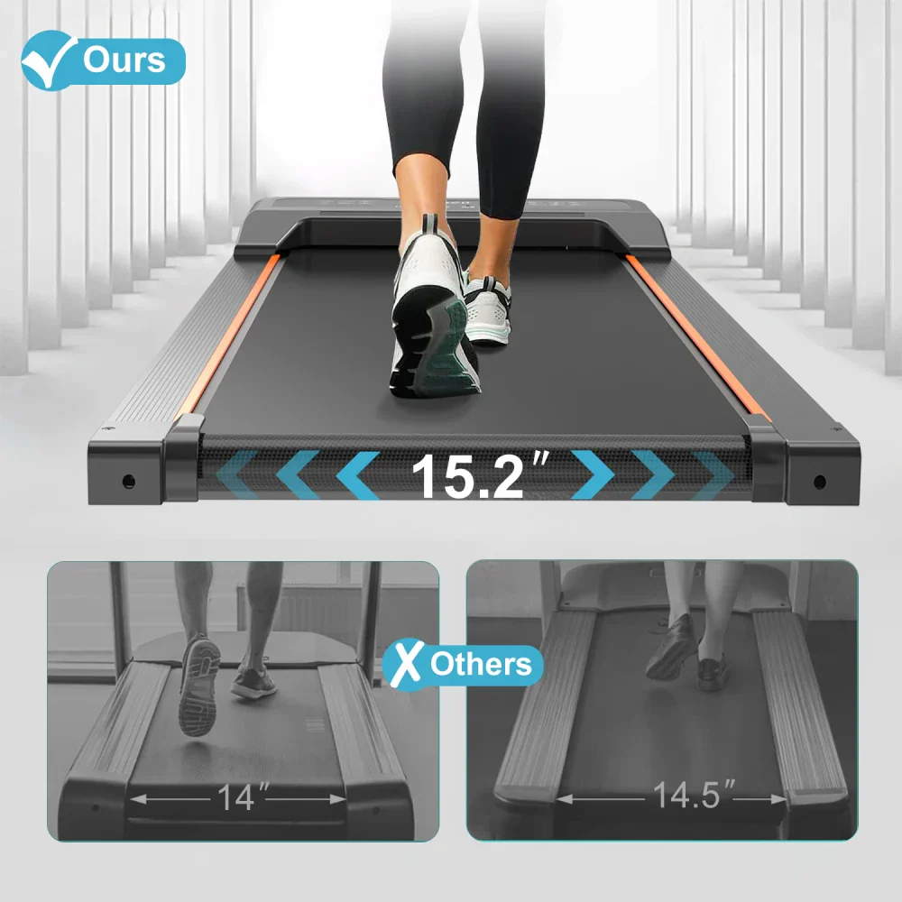 Under Desk Walking Pad Treadmill LED Display 5-Layer Shock Absorbing Home Office - Image 4