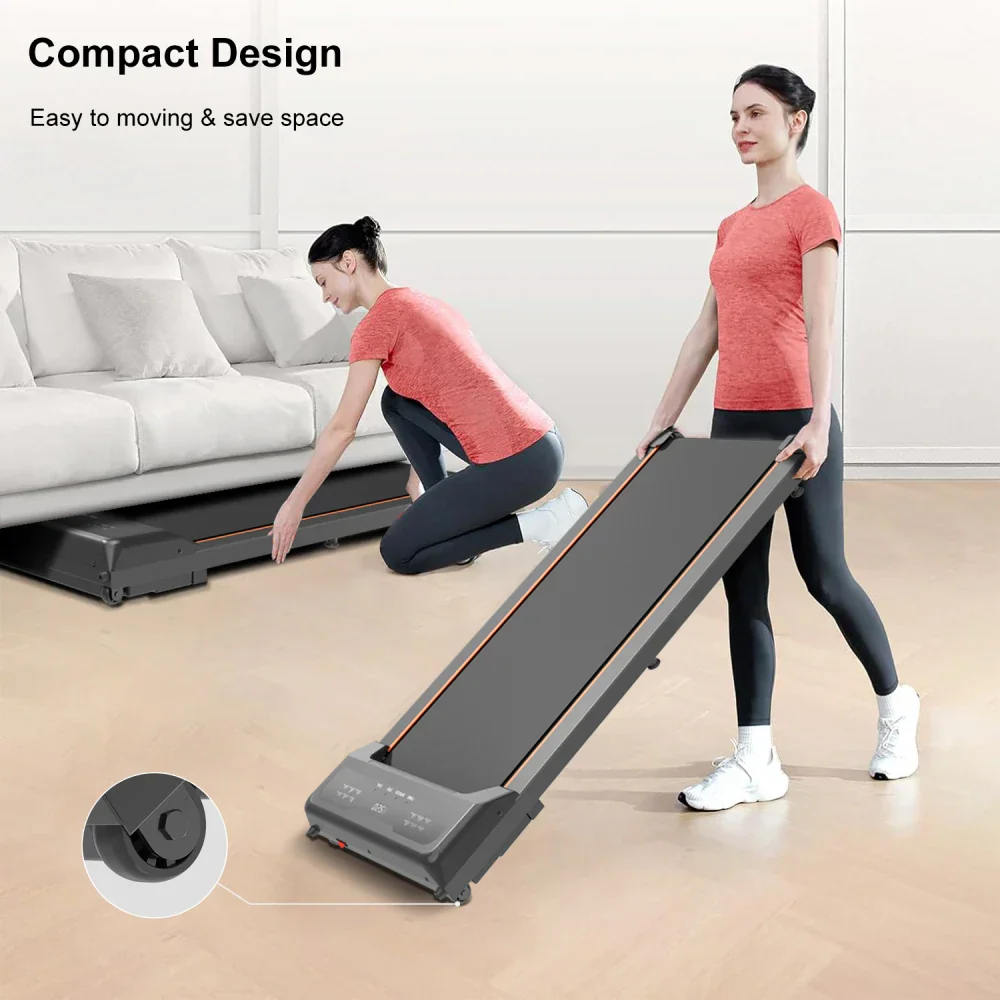 Under Desk Walking Pad Treadmill LED Display 5-Layer Shock Absorbing Home Office - Image 5