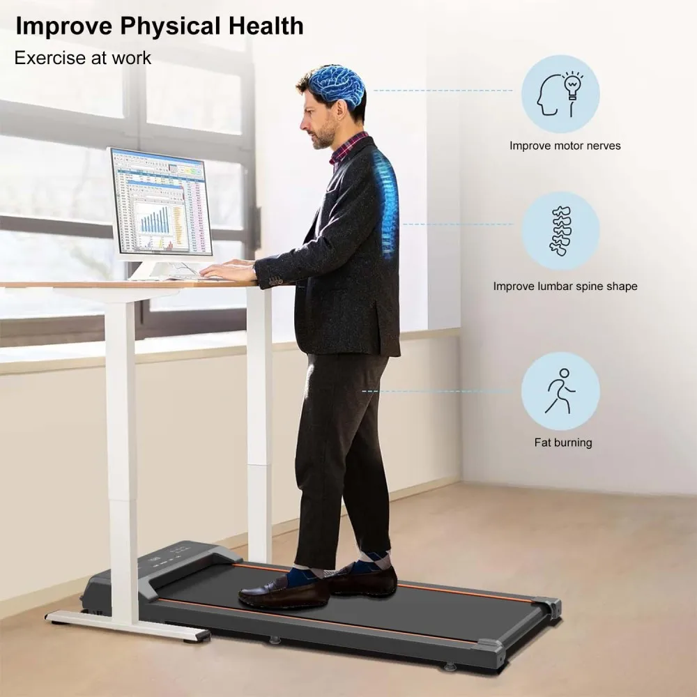 Under Desk Walking Pad Treadmill LED Display 5-Layer Shock Absorbing Home Office - Image 6